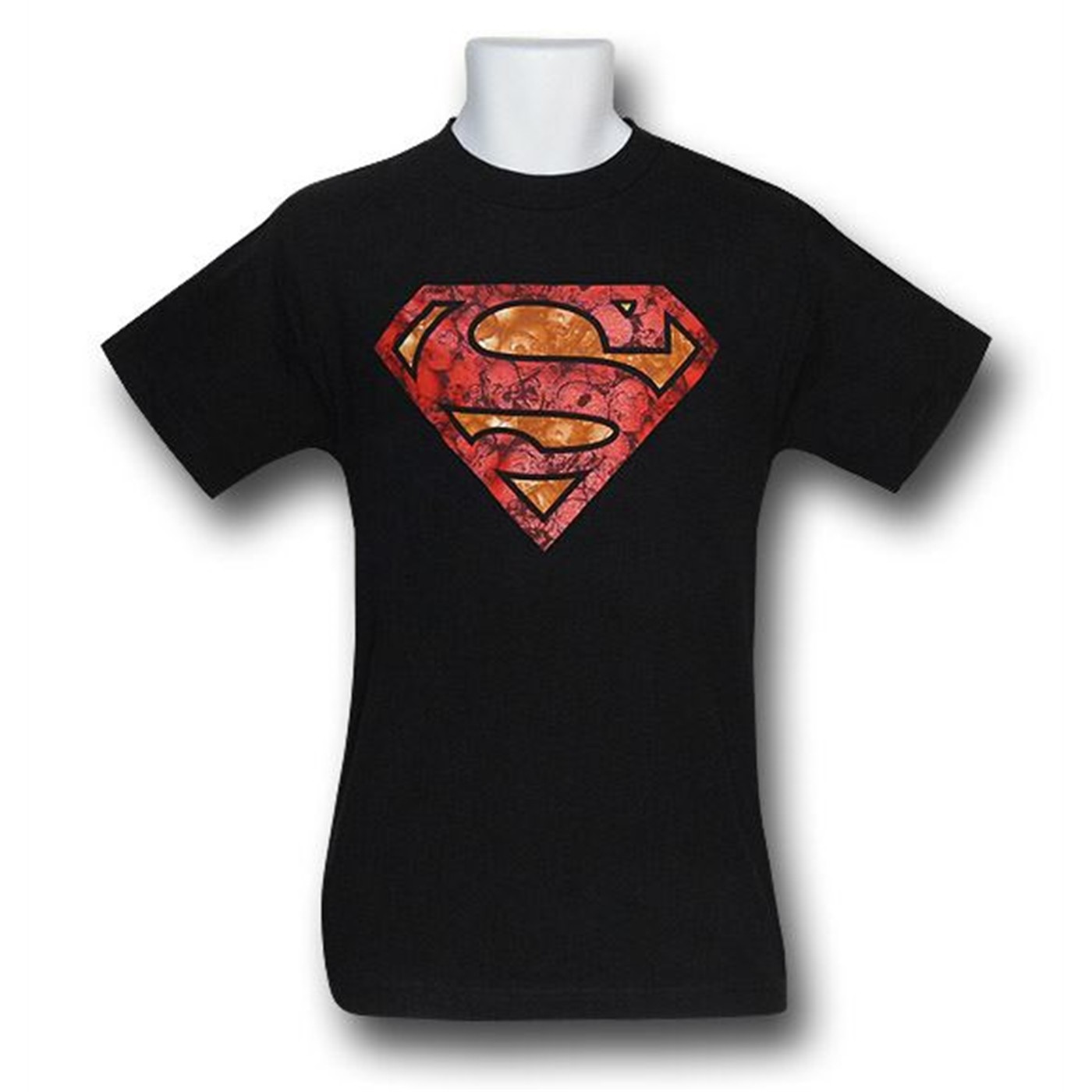 Superman Skulls Symbol T-Shirt, Black