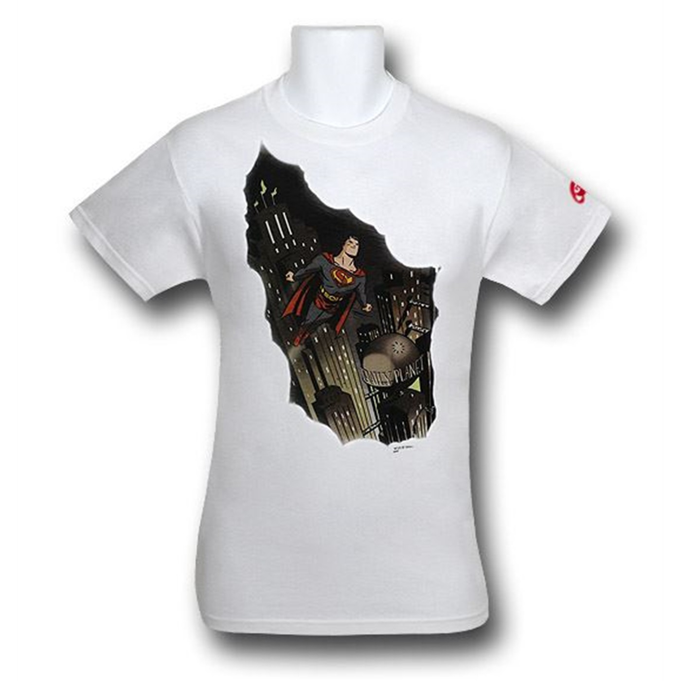 Superman Soaring by Dave Bullock T-Shirt, White