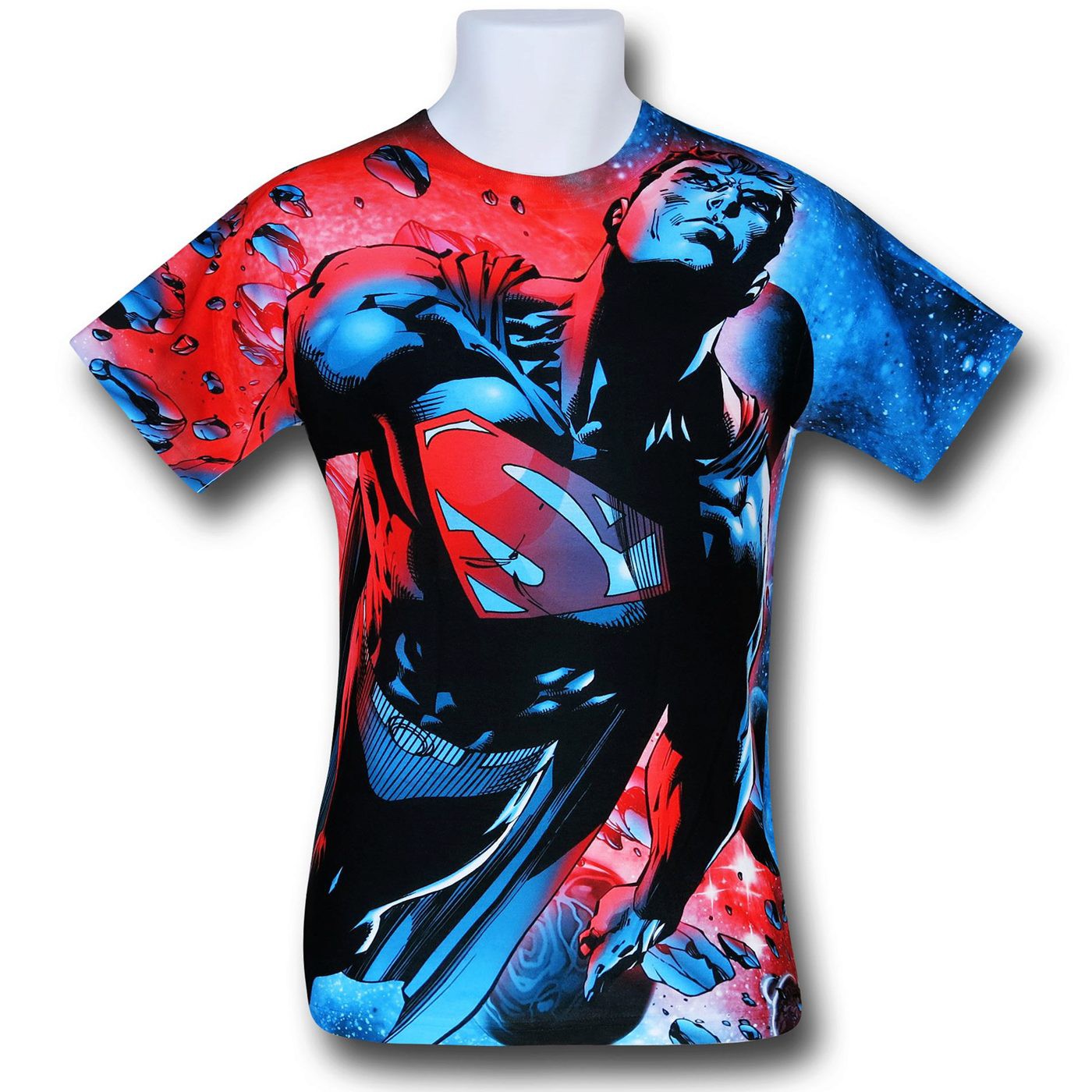 Superman Space Flight Sublimated T-Shirt, Blue