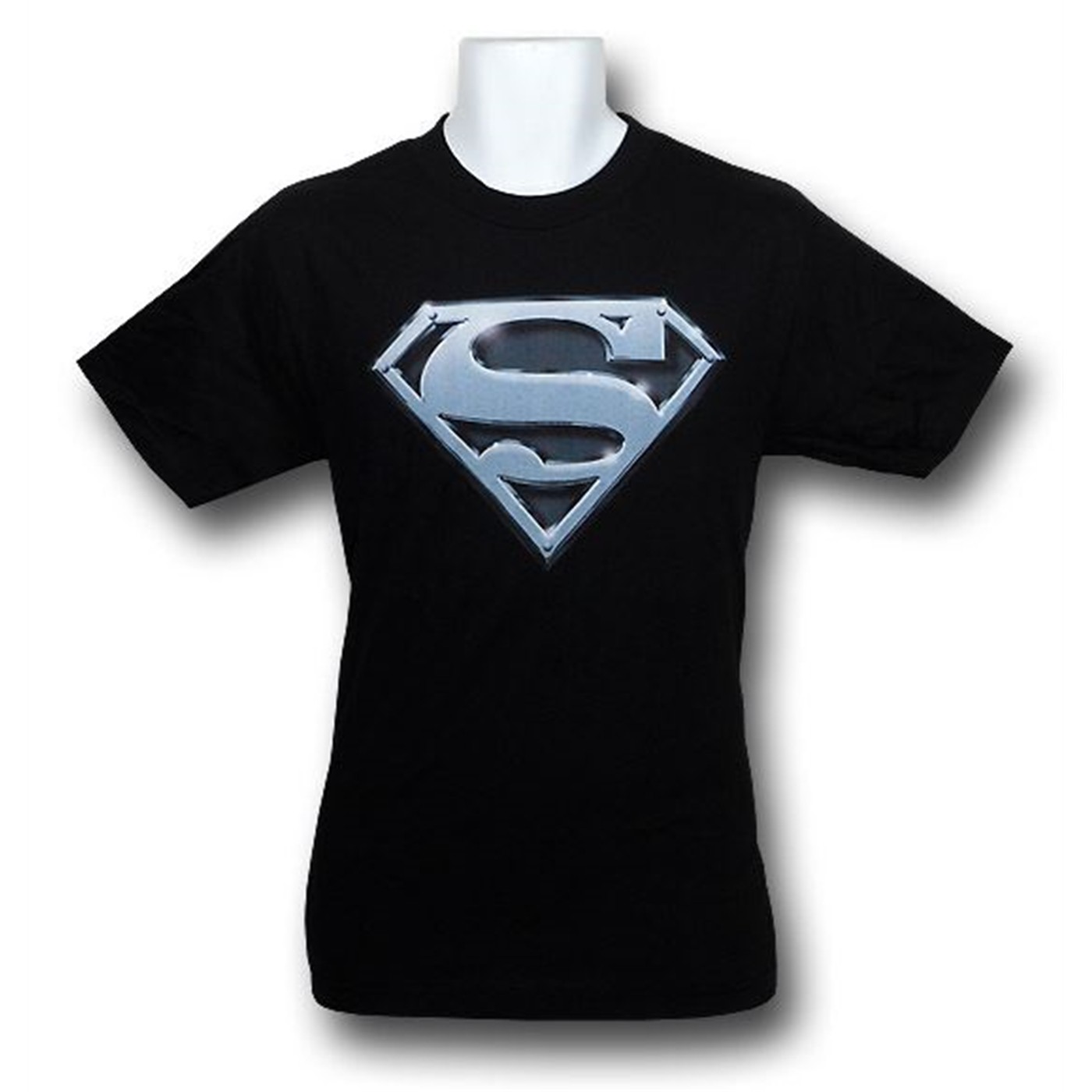 Superman Steel Symbol Black T-Shirt, Black