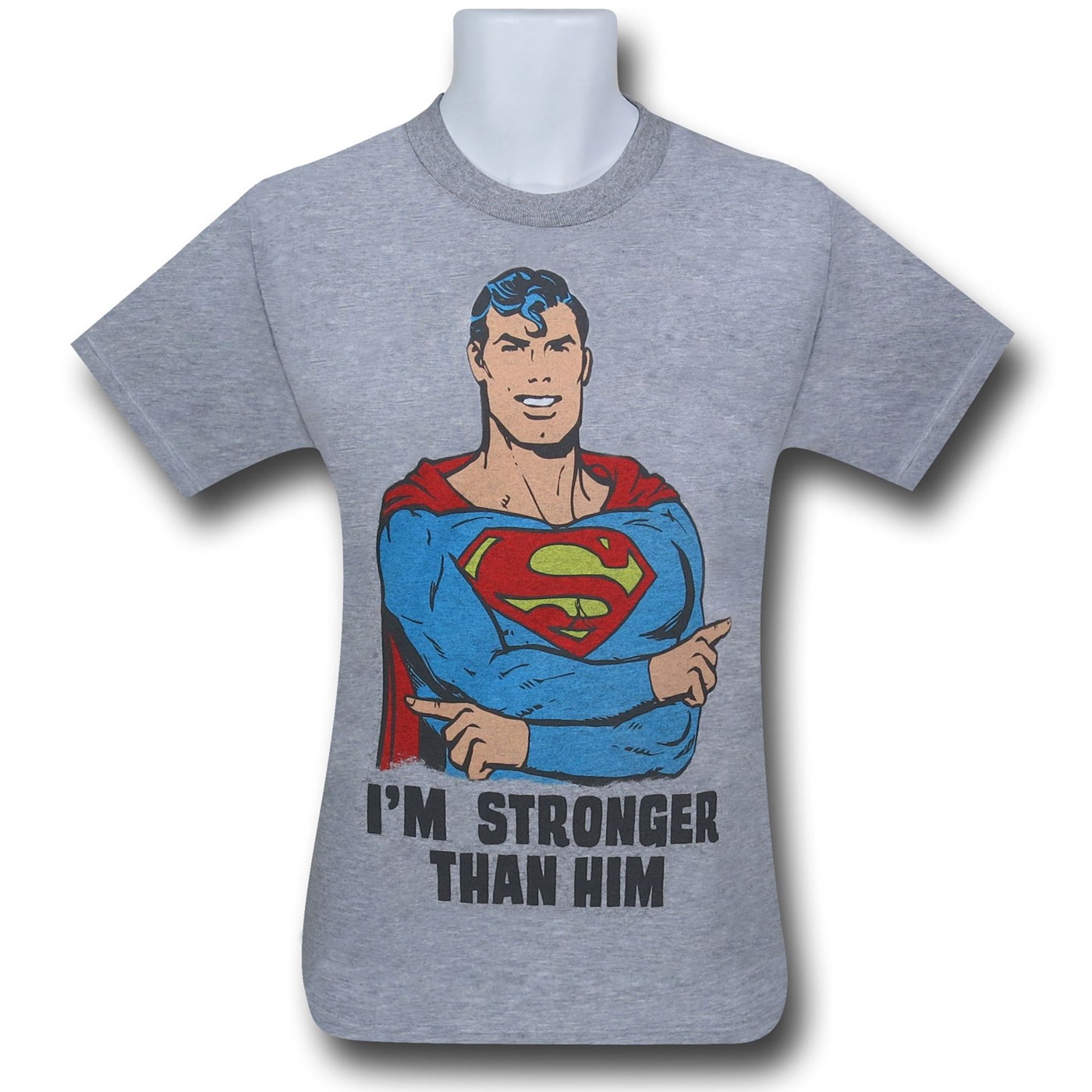 Superman Is Stronger T-Shirt, Grey