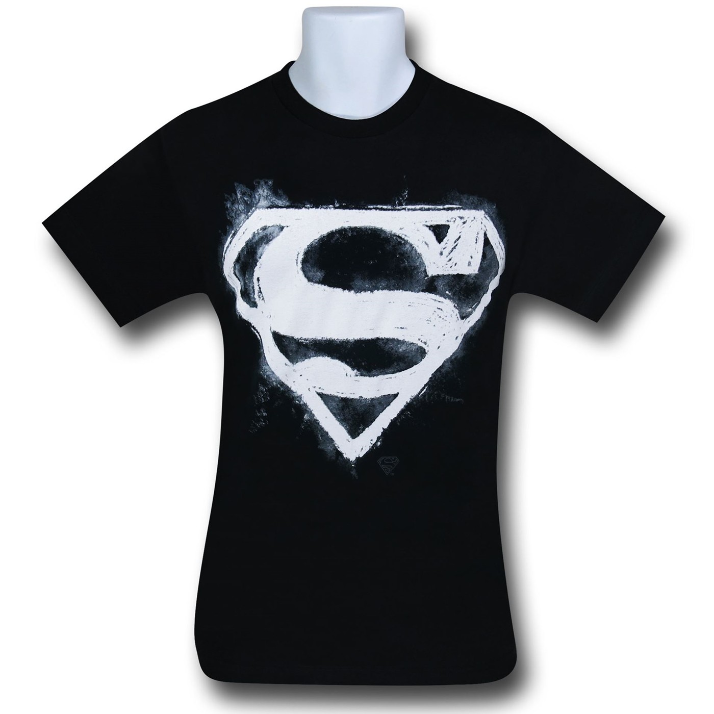 Superman Chalk Symbol T-Shirt, Black