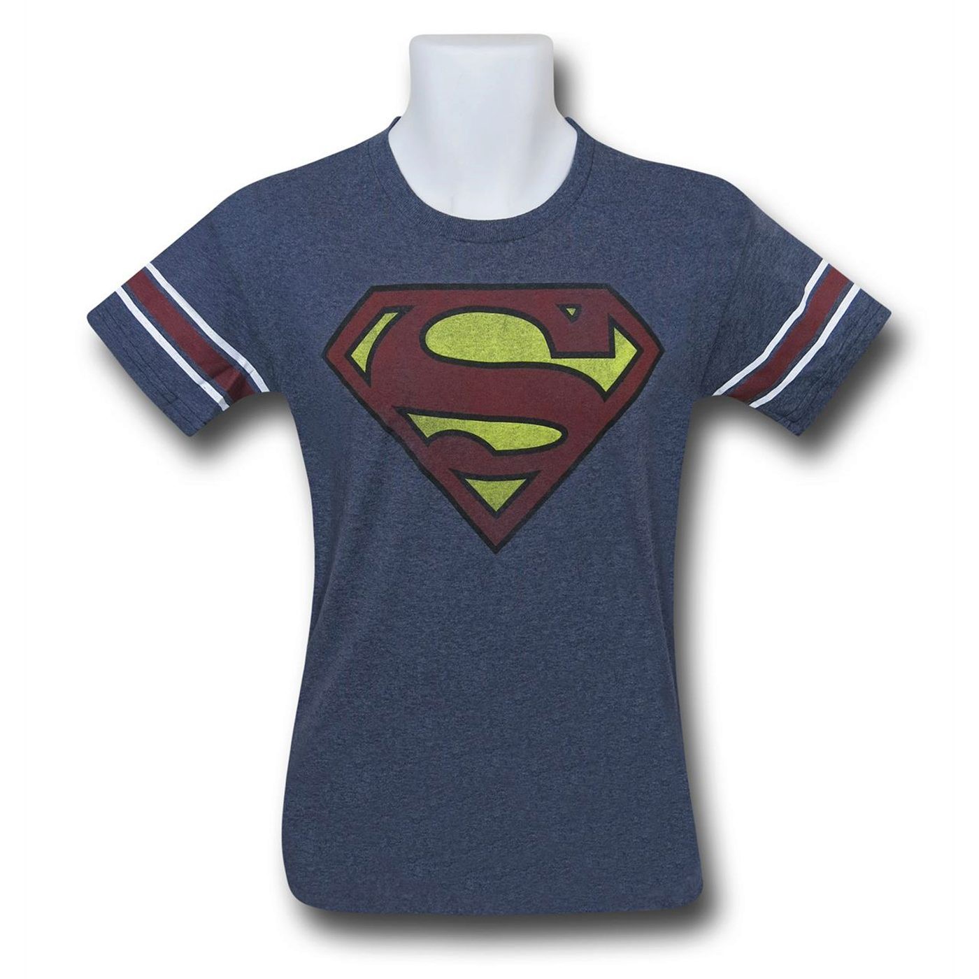 Superman Symbol Heather Blue Men's Athletic T-Shirt, Blue
