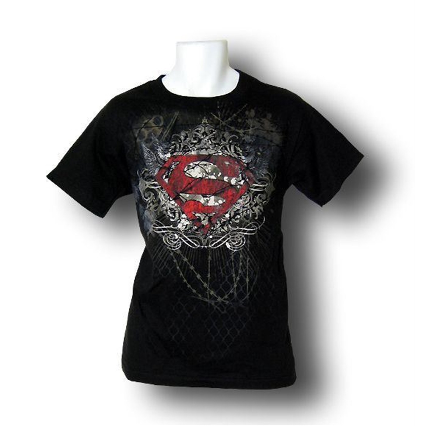 Superman Crest Wire and Symbol T-Shirt, White