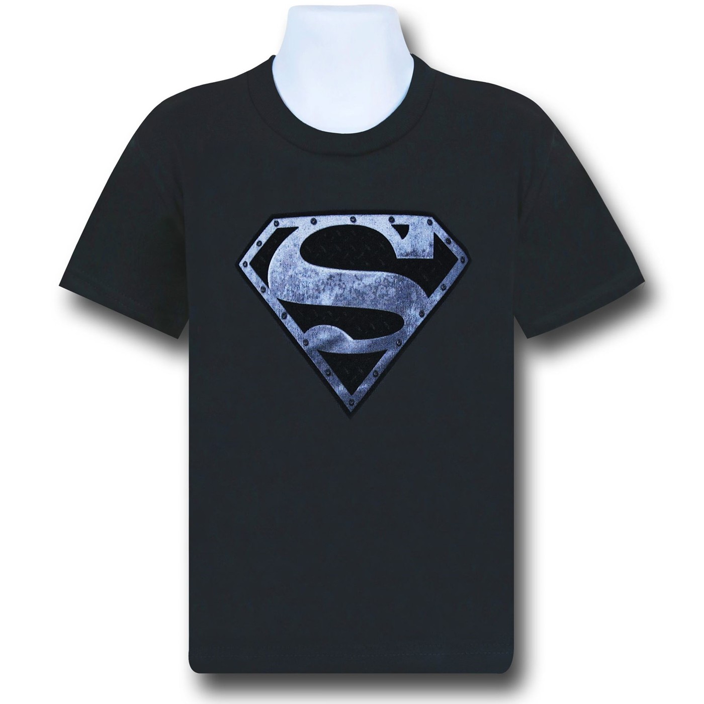 Superman Steel Symbol Kids T-Shirt, Grey