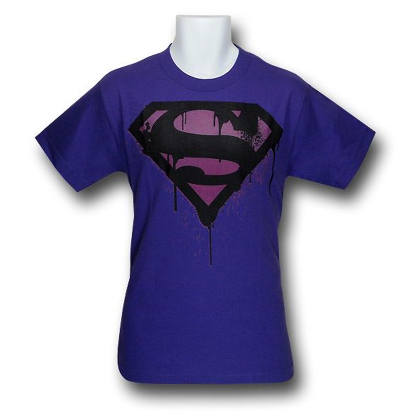 Superman Urban Purple Paint Splatter T-Shirt, Purple