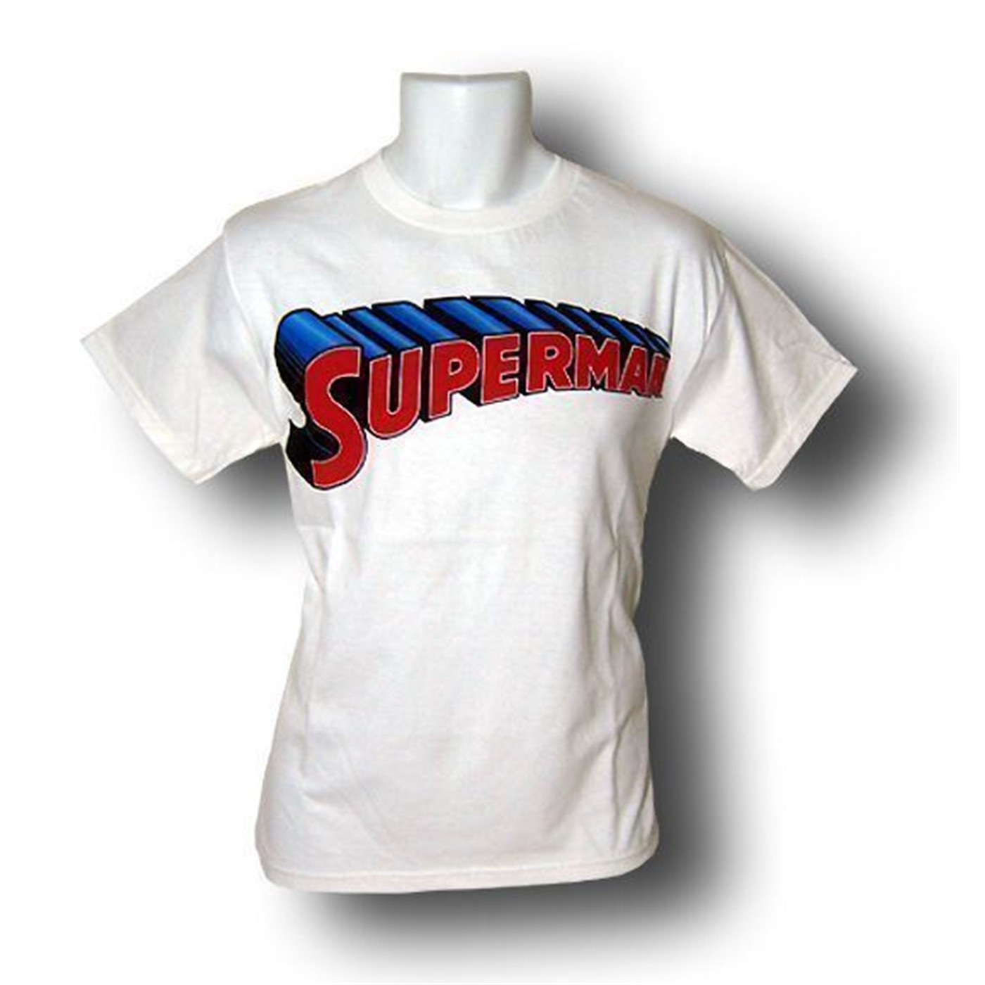 Superman Lettered Title Logo T-Shirt, White
