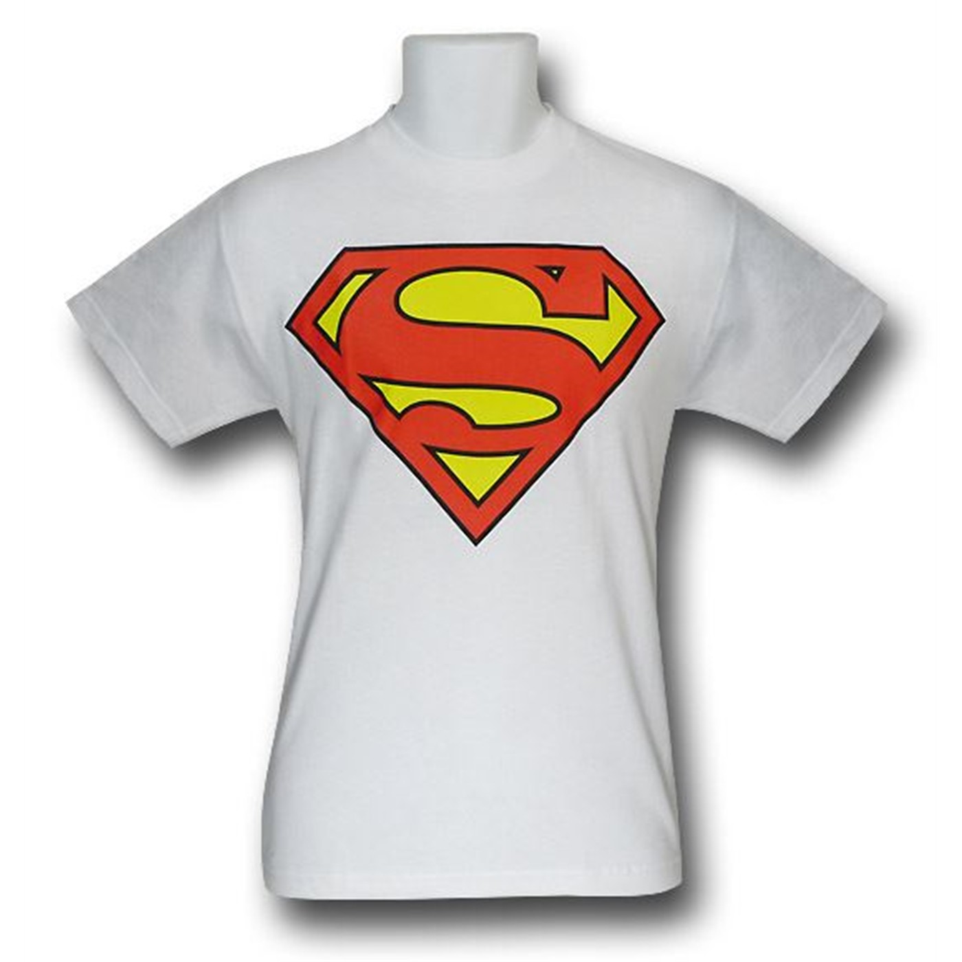 Superman Symbol T-Shirt on White, White