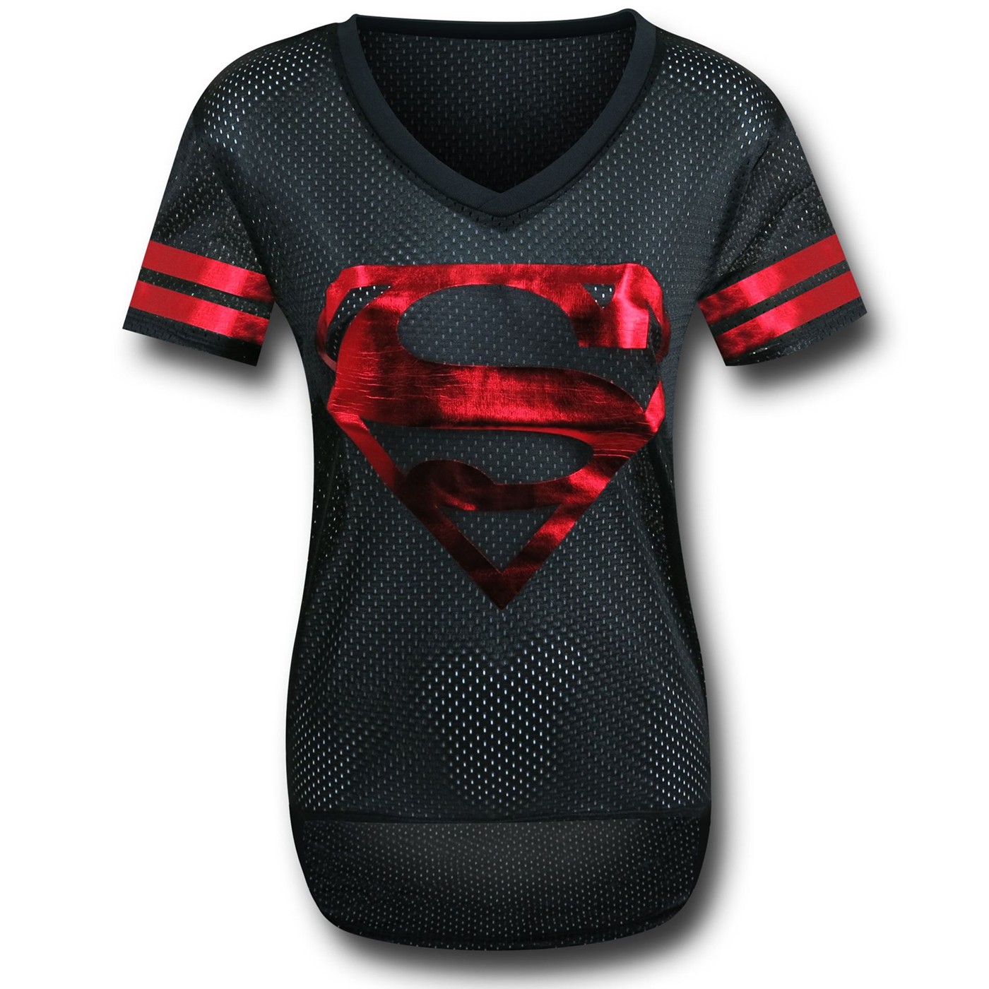 Superman Black Hockey Women's T-Shirt, Black