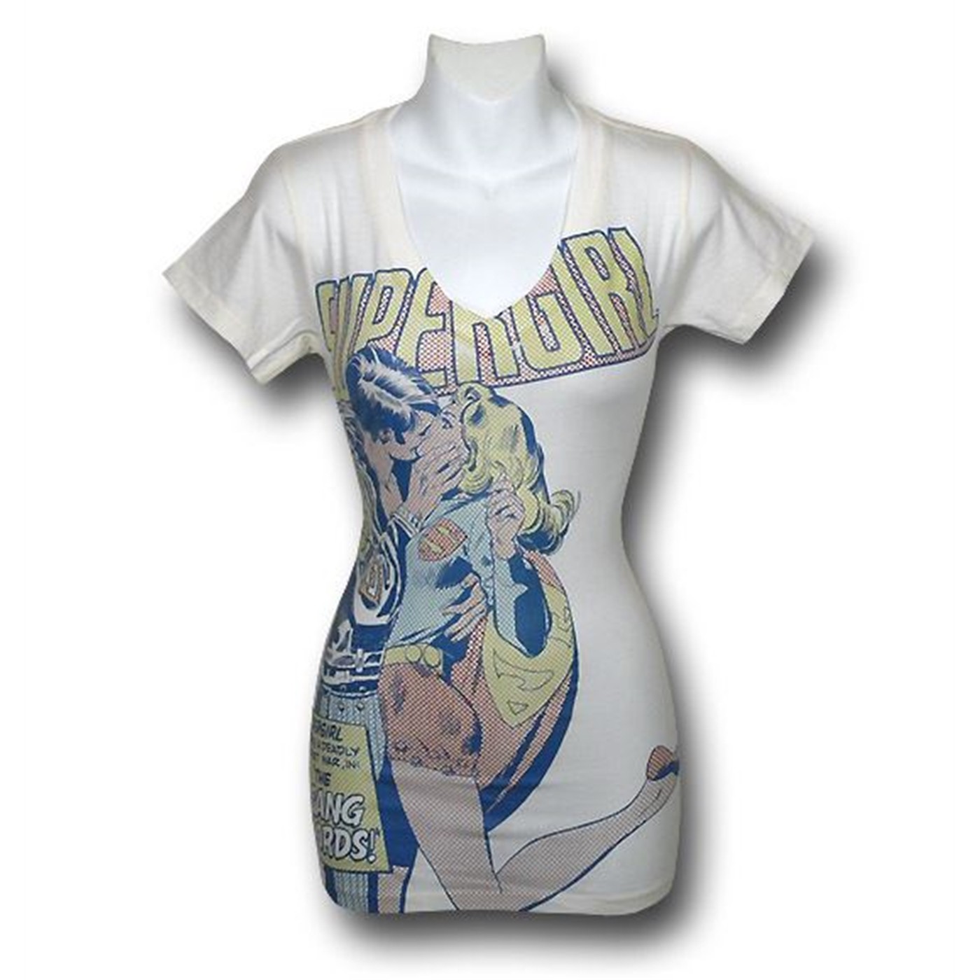 Supergirl Junior Womens Trunk Ganglords T-Shirt, White