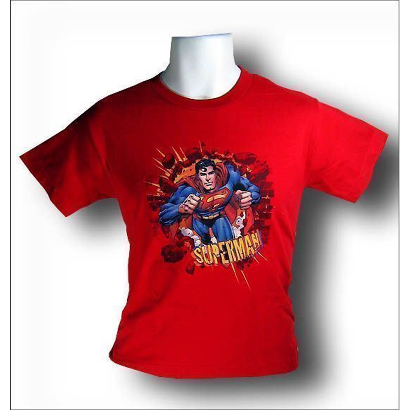 Superman Sorry About Wall Youth T-Shirt, Red