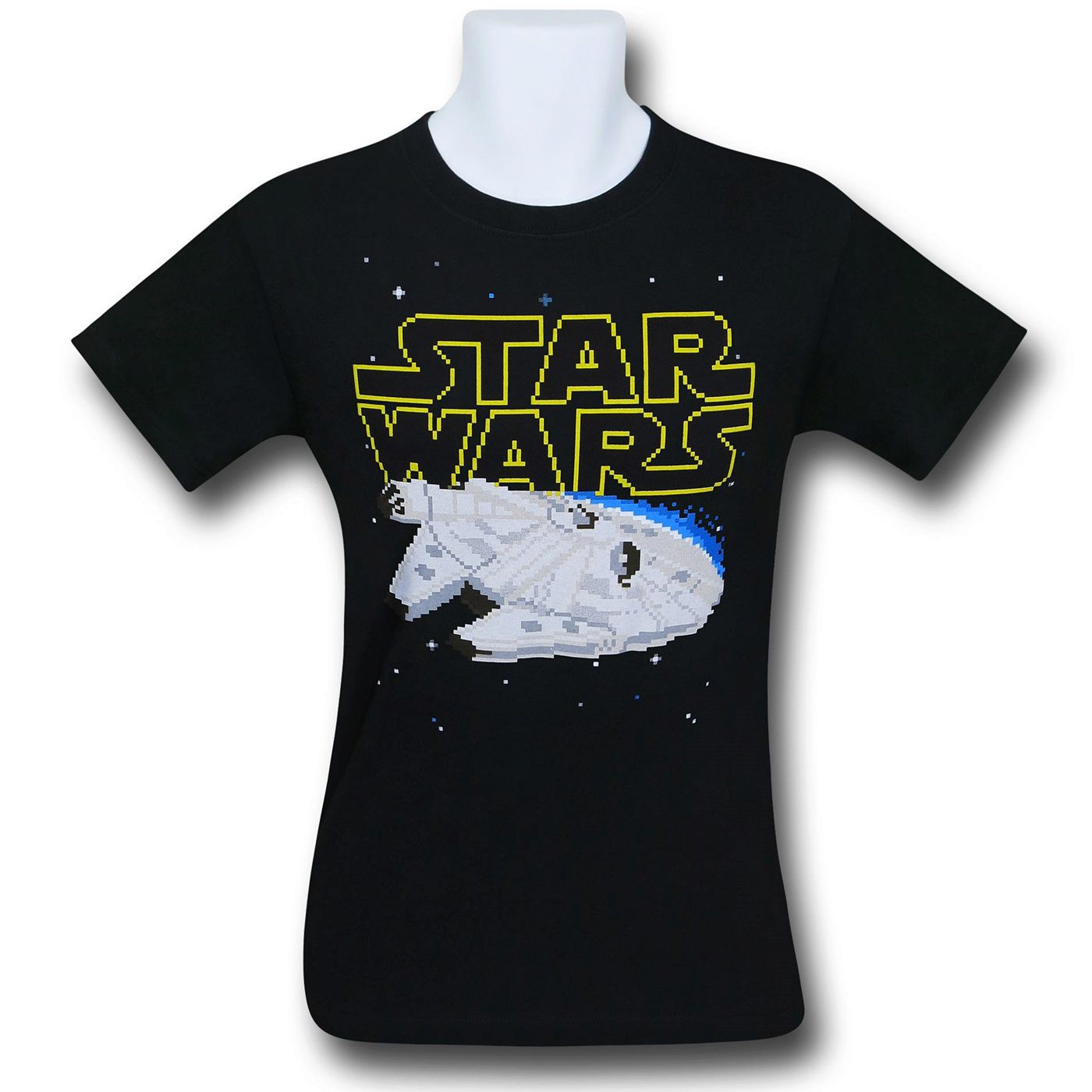 Star Wars Millenium Falcon 8-Bit T-Shirt, Black