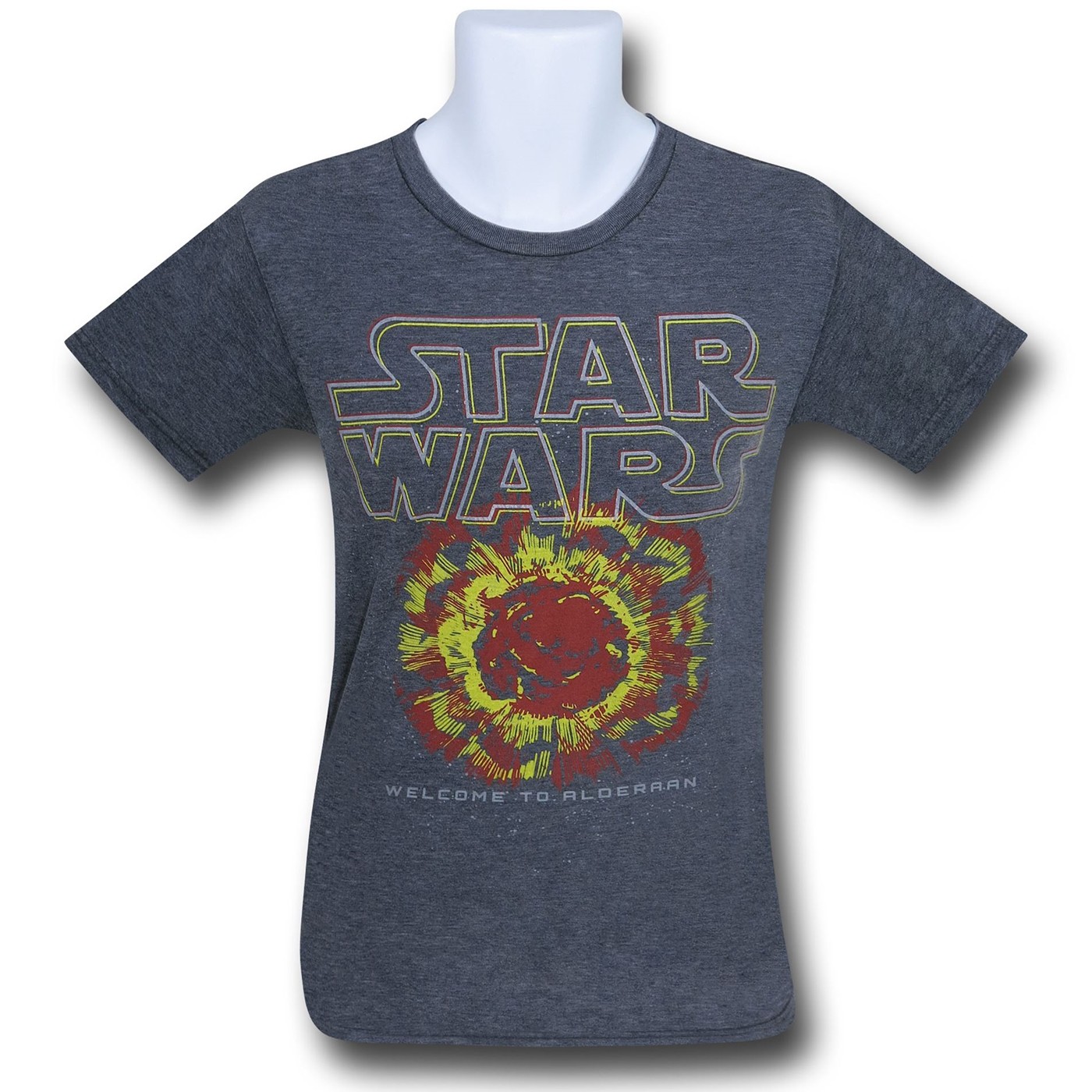 Star Wars Alderaan Bomb Burnout T-Shirt, Grey