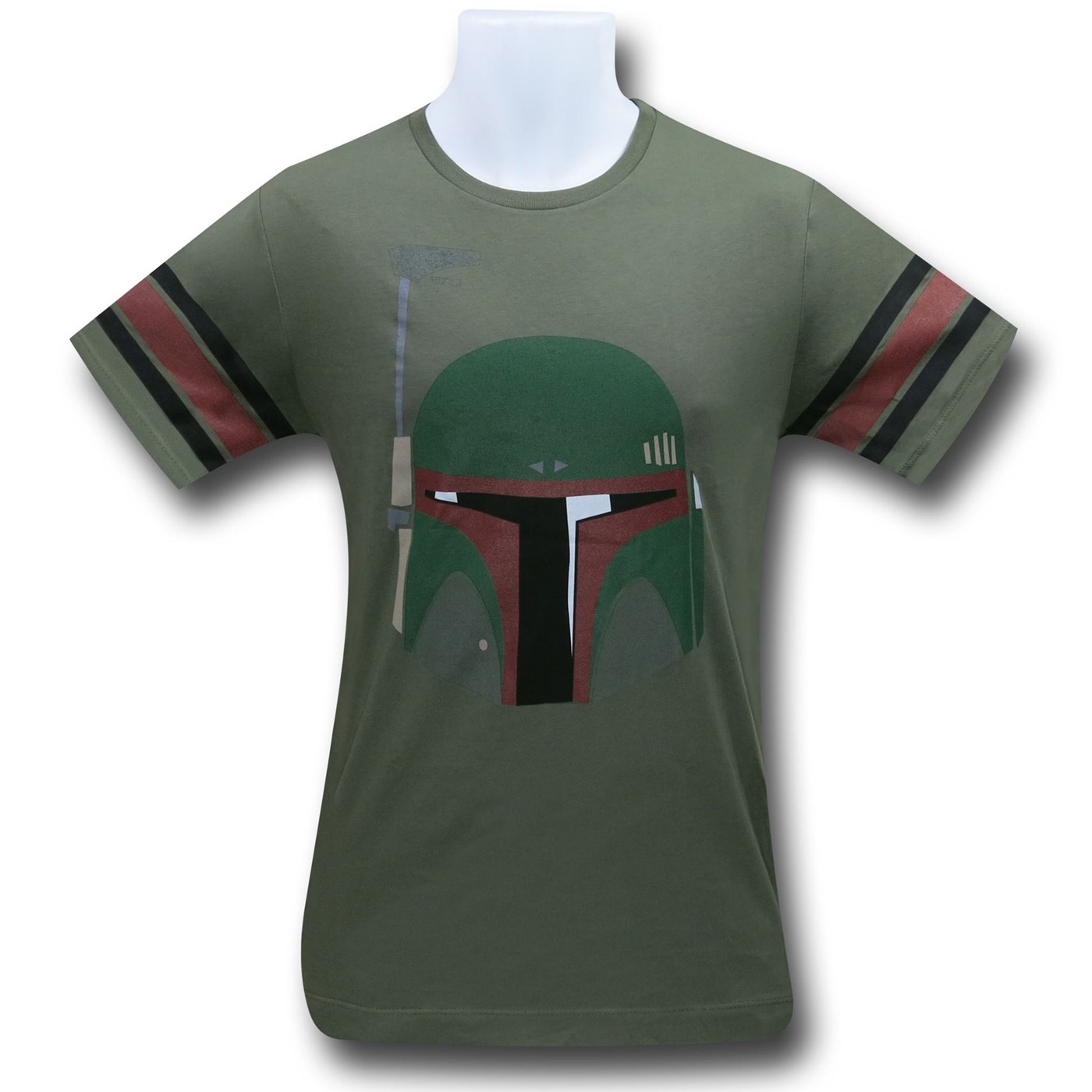 Star Wars Boba Fett Striped 30S T-Shirt, Green