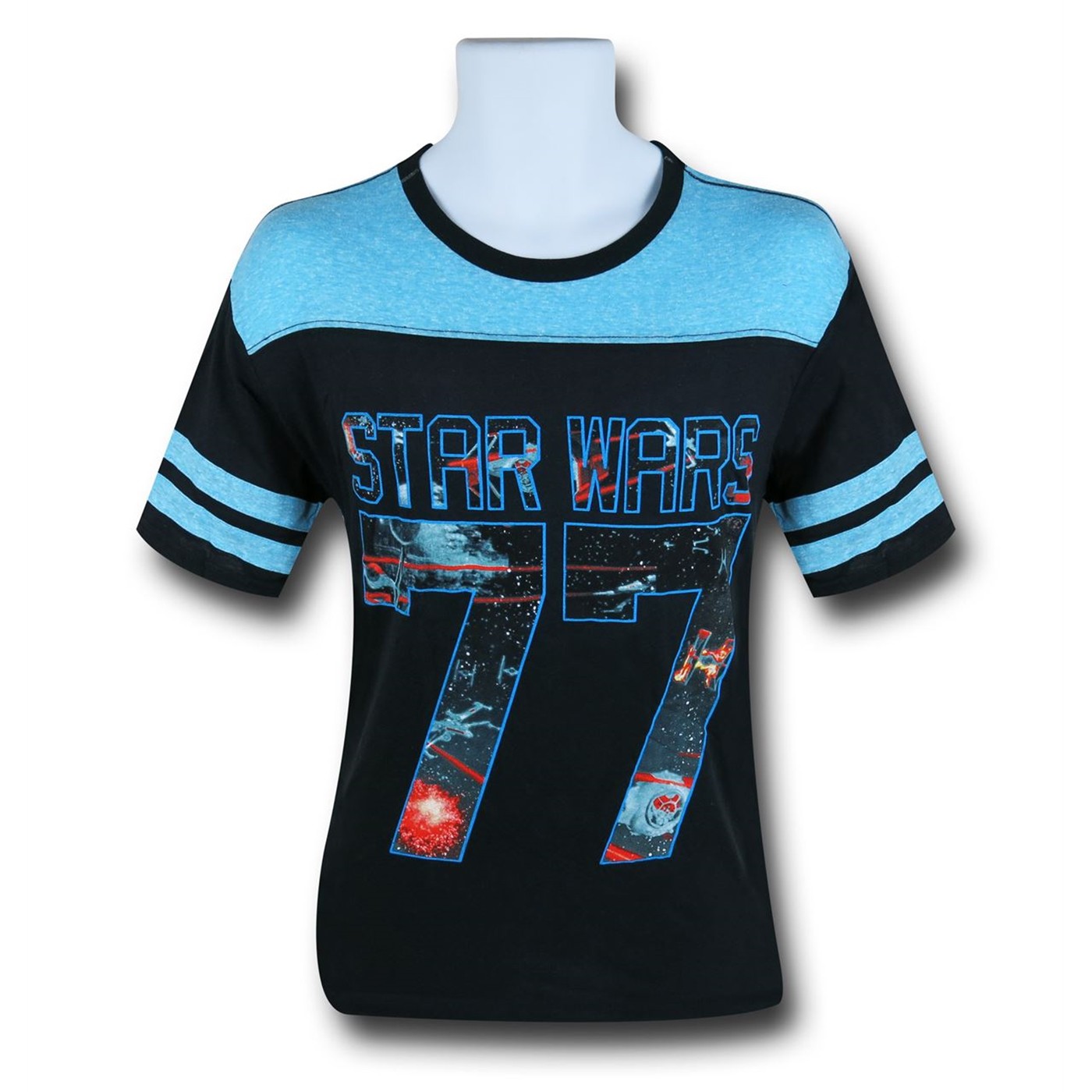 Star Wars Turquoise 77 Athletic Men's T-Shirt, Black