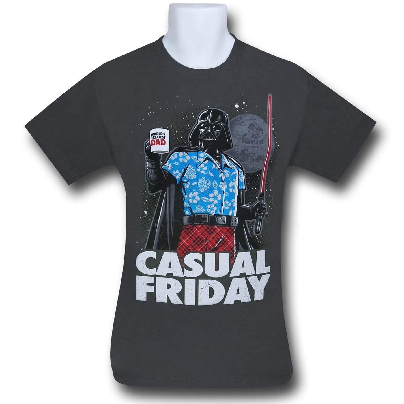 Star Wars Casual Vader 30 Single T-Shirt, Grey