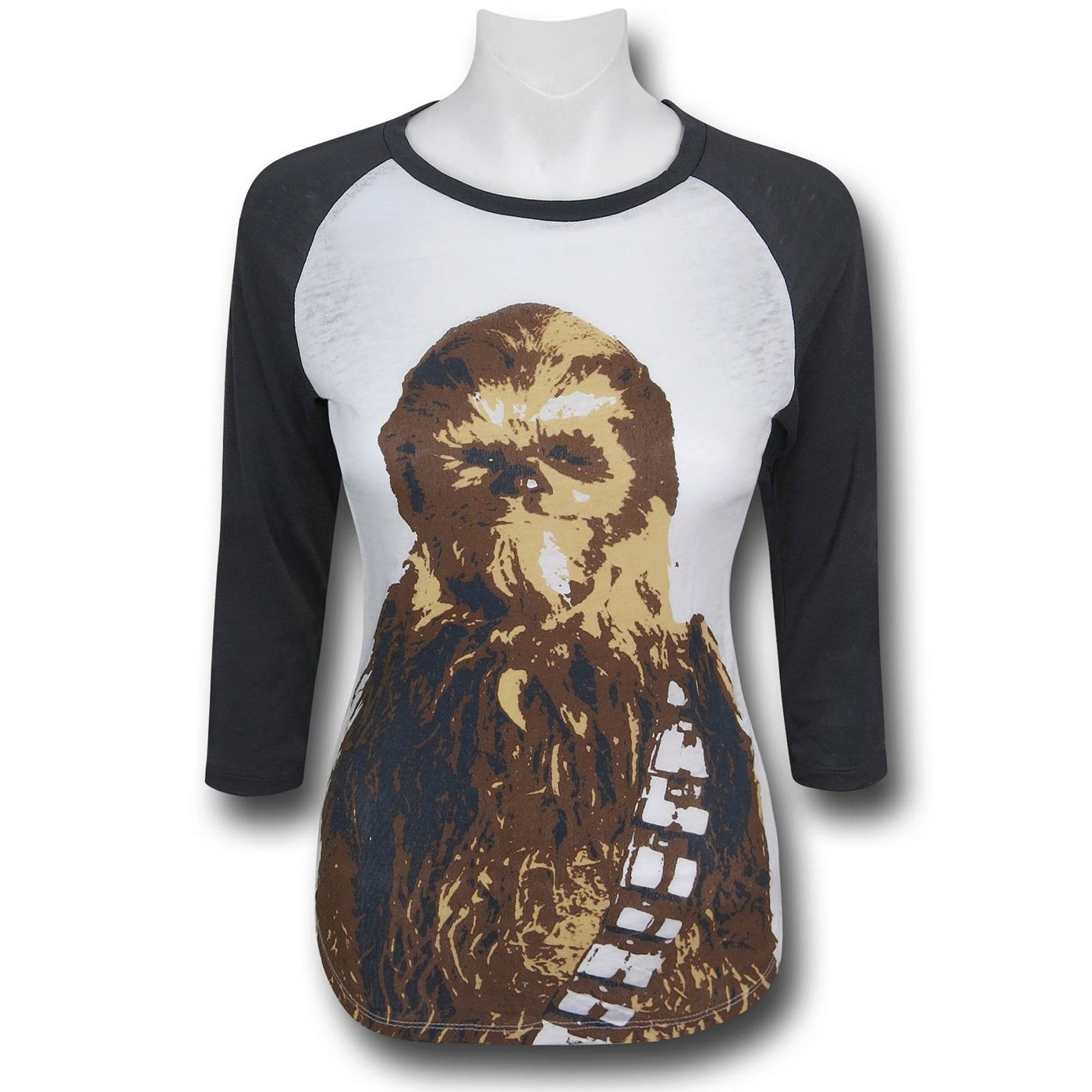 Star Wars Chewbacca Stance Women's Baseball T-Shirt, White