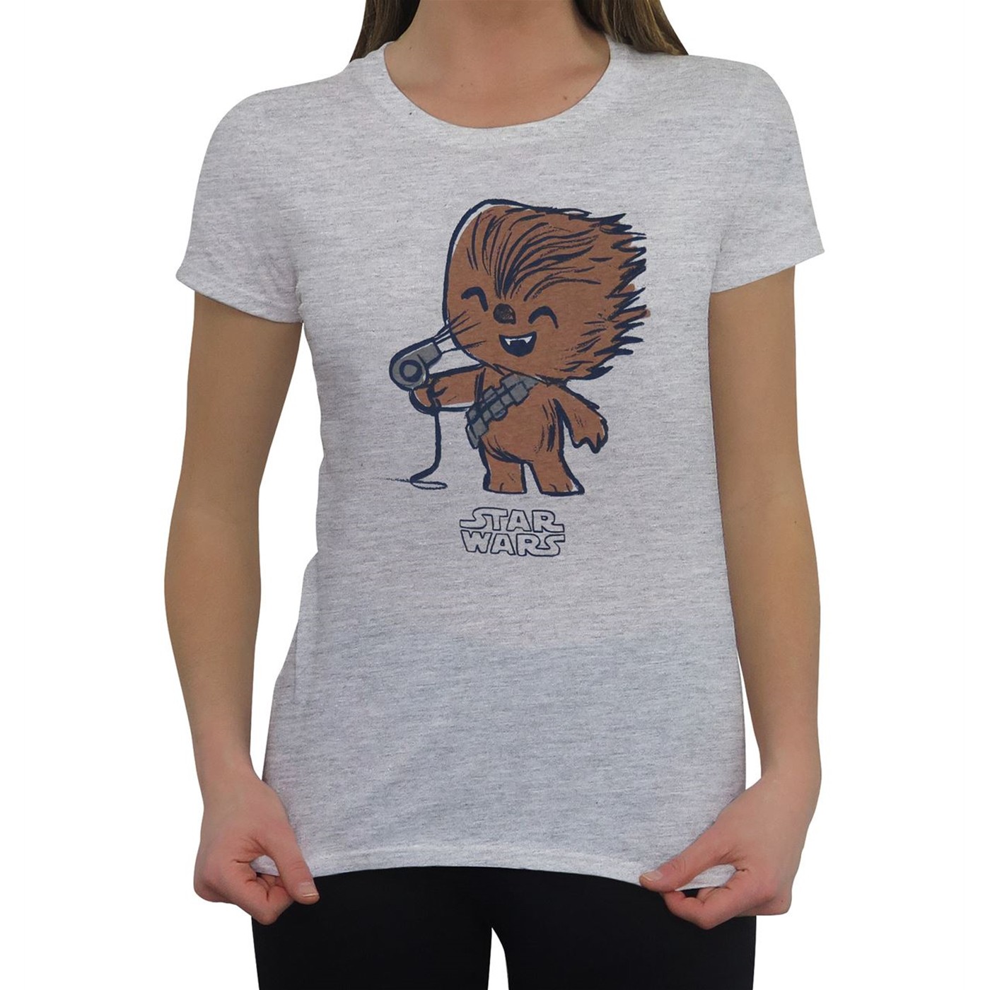 Funko Star Wars Chewbacca Super Cute Women's T-Shirt, Grey