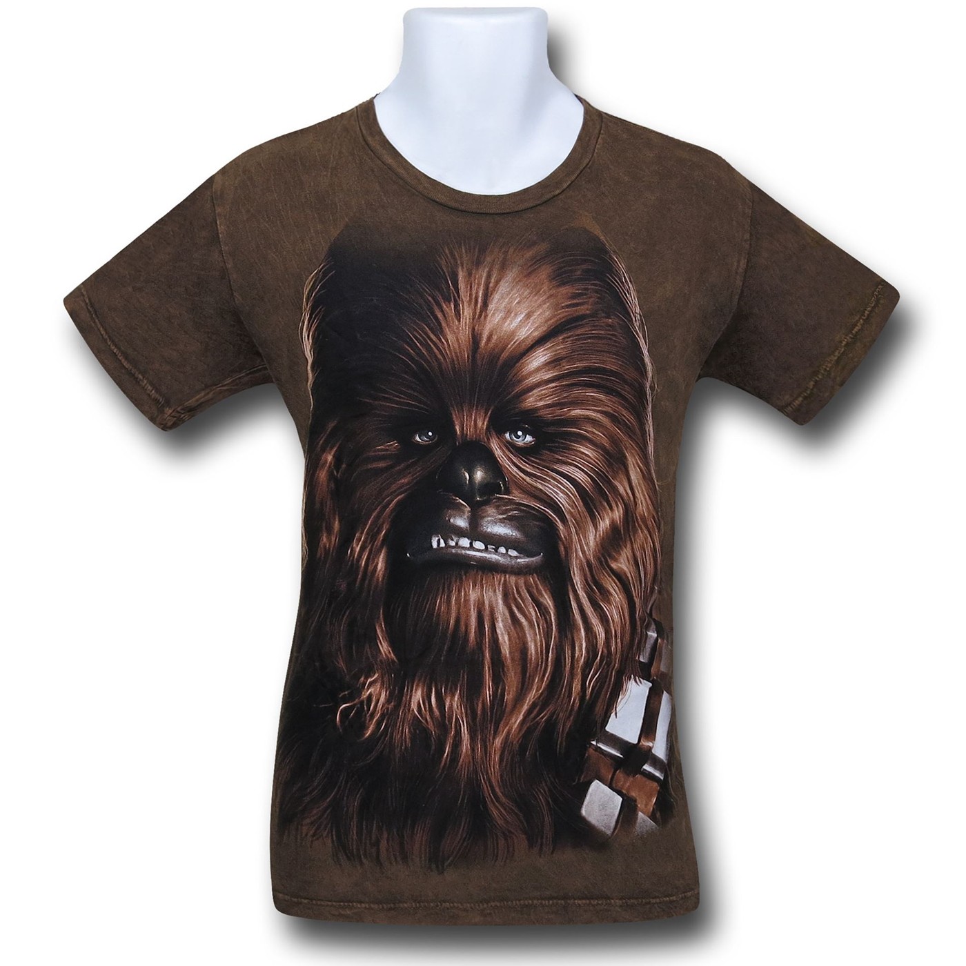 Star Wars Chewie Big Face Wash T-Shirt, Brown