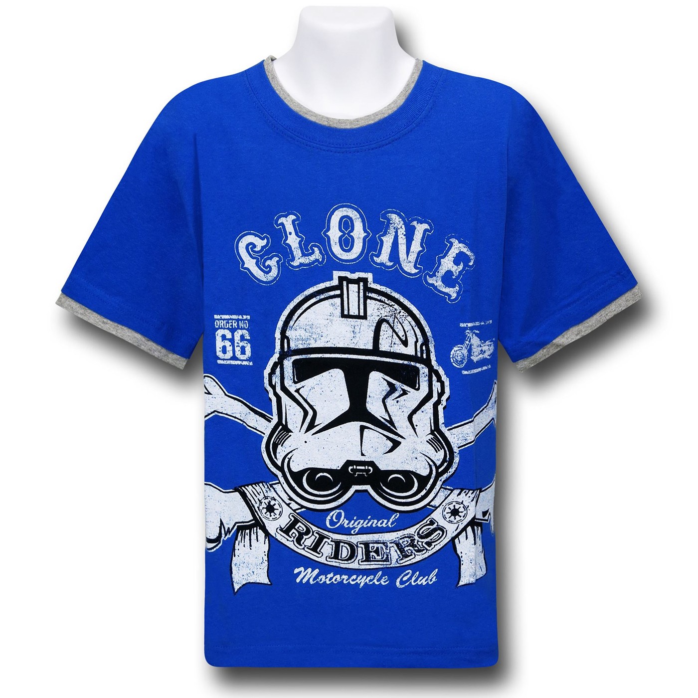 Star Wars Clone Riders Blue Kids Double T-Shirt, Blue