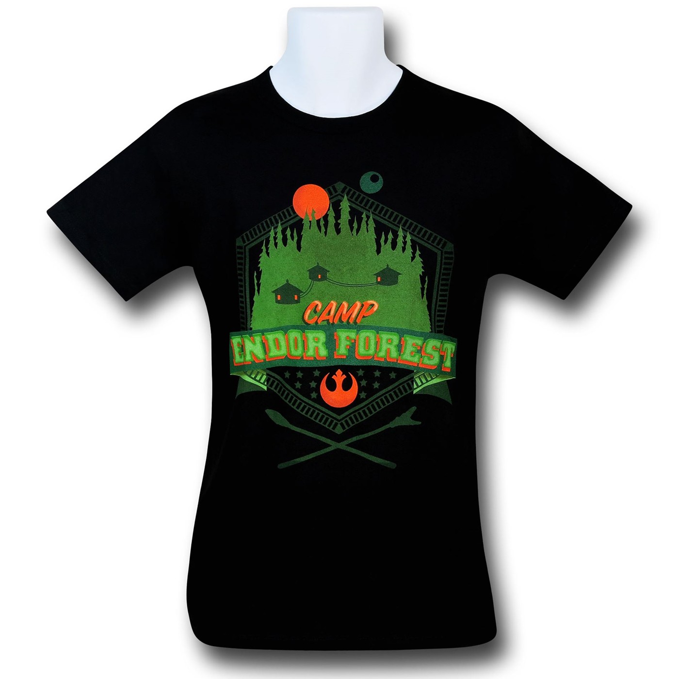 Star Wars Camp Endor Black T-Shirt, Black
