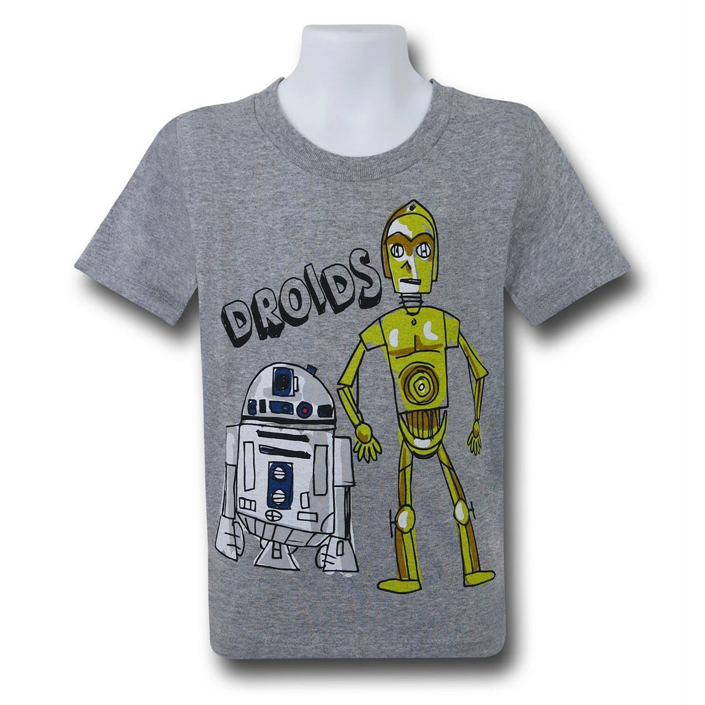 Star Wars Doodle Droids Kids T-Shirt, Grey
