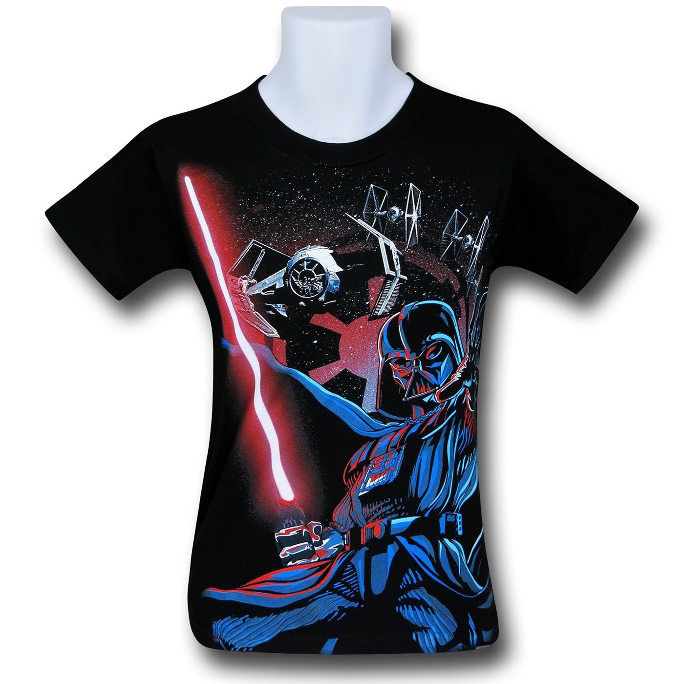Star Wars Dark Side Wrap Around Kids T-Shirt, Black