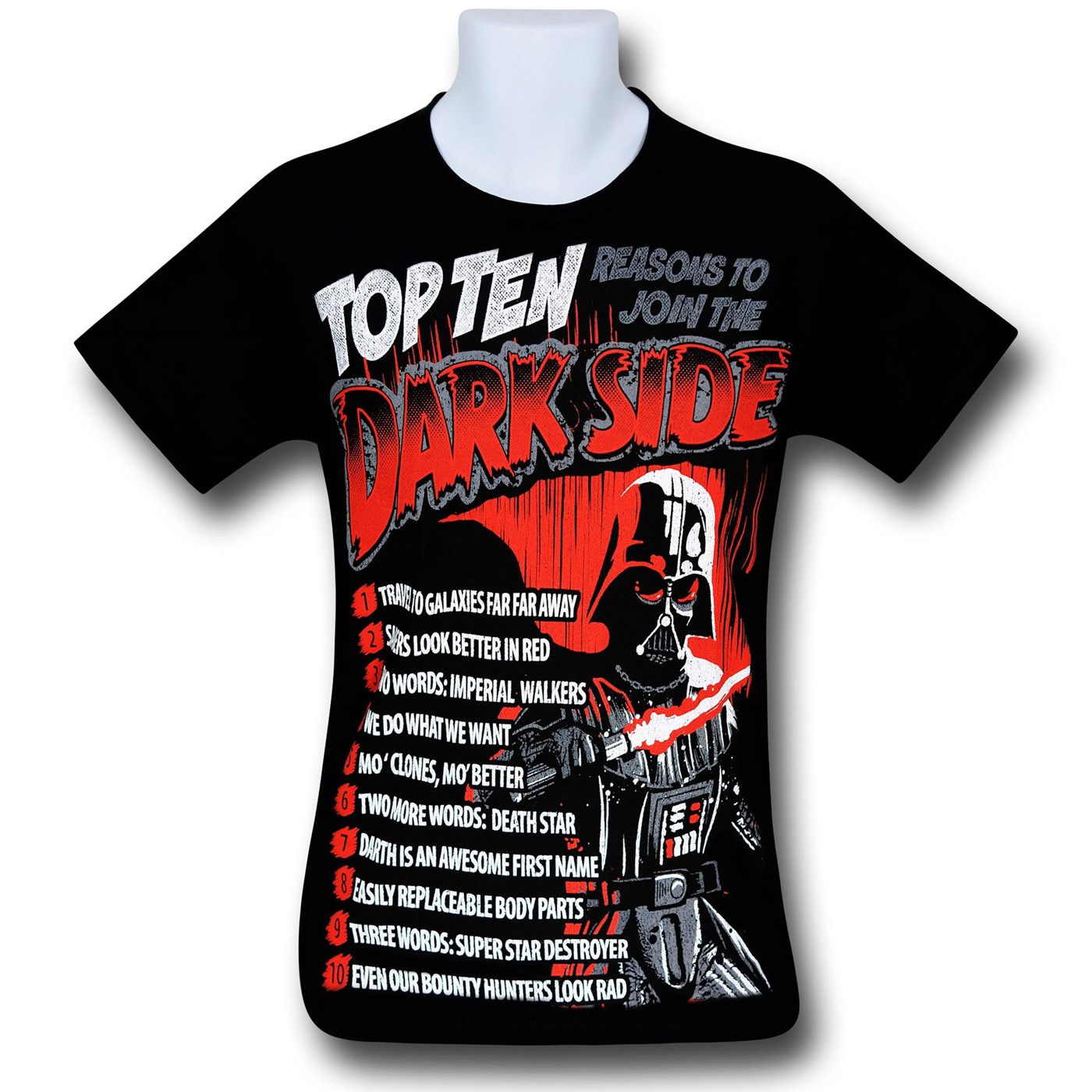 Star Wars Dark Side Top Ten Kids T-Shirt, Black