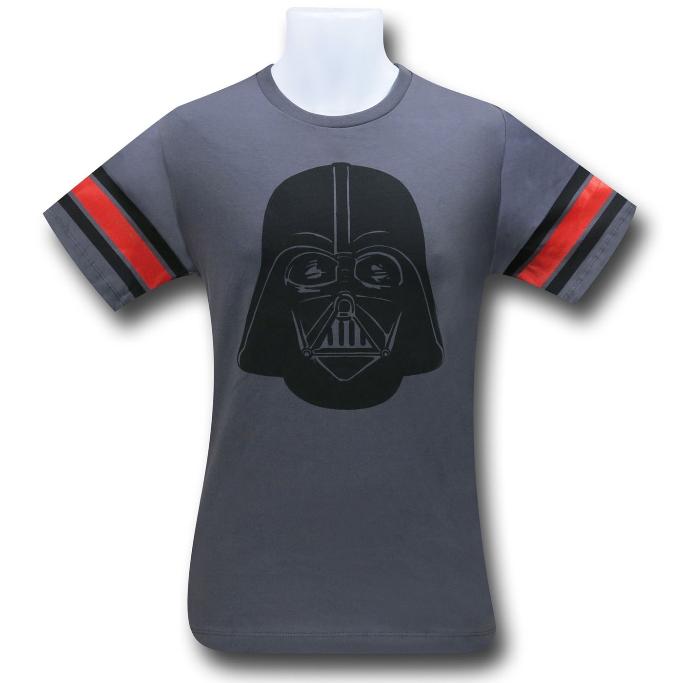 Star Wars Vader Striped 30 Single T-Shirt, Grey