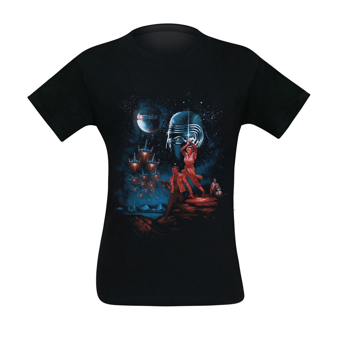 Star Wars Last Jedi Epic Awakening Men's T-Shirt, Black