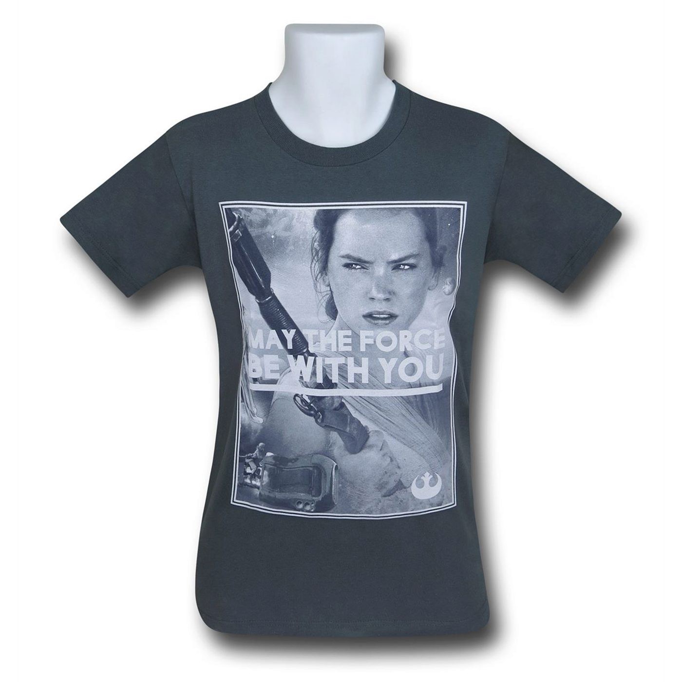 Star Wars Force Awakens Rey May the Force T-Shirt, Black
