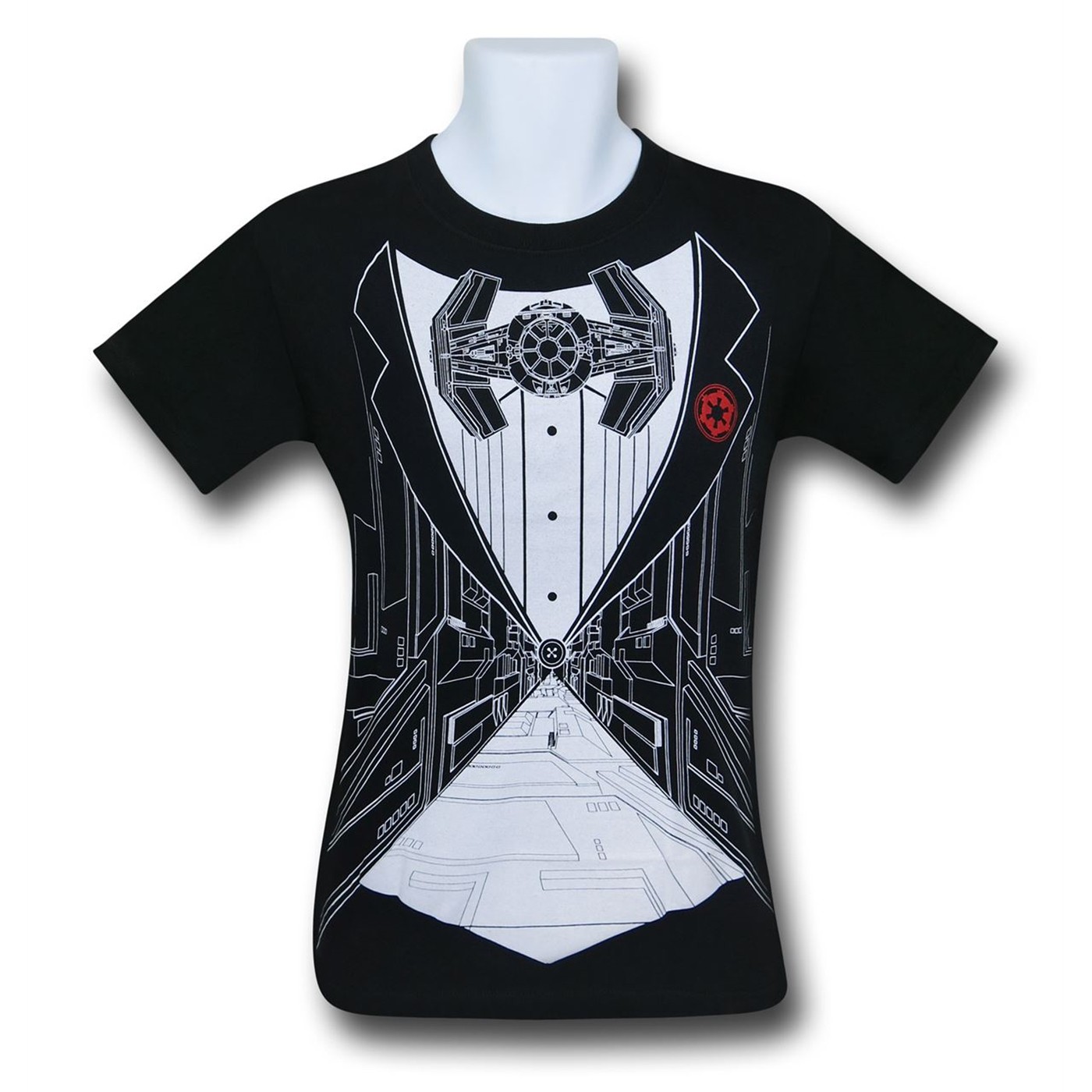 Star Wars Tie Fighter Tux Men's T-Shirt, Black