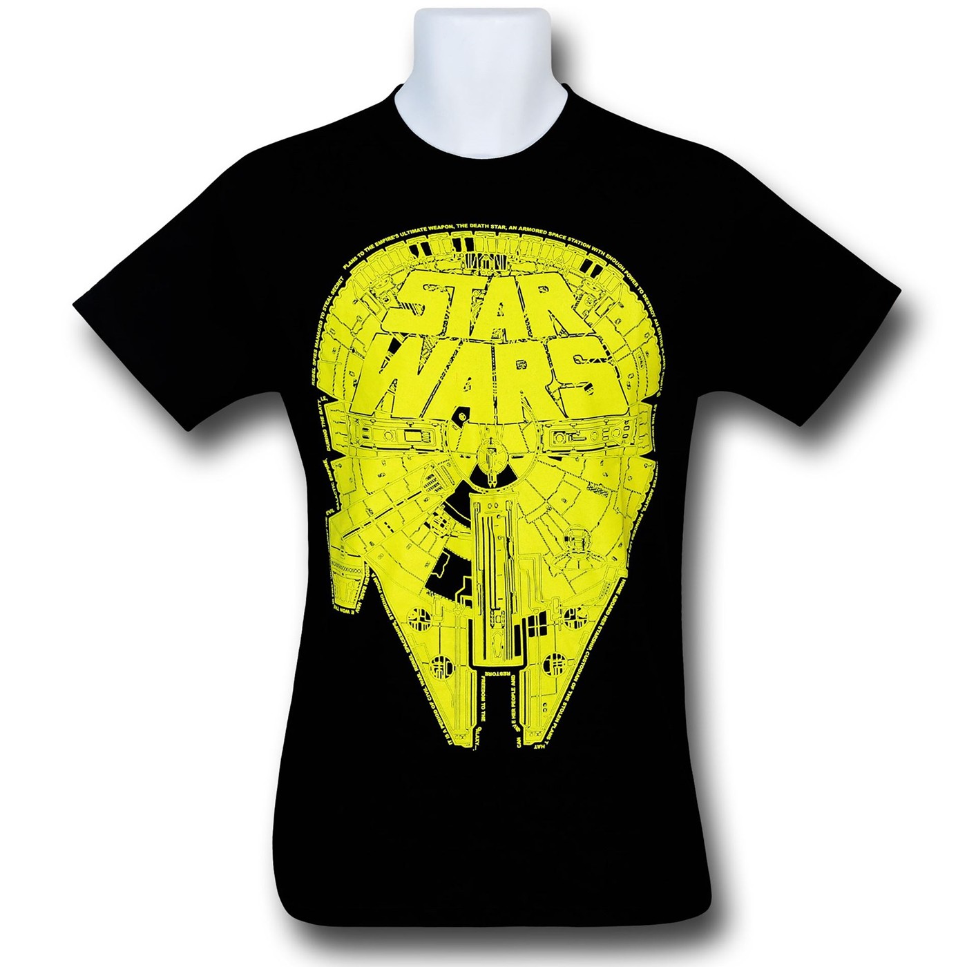 Star Wars Gold Falcon 1000 Black T-Shirt, Black