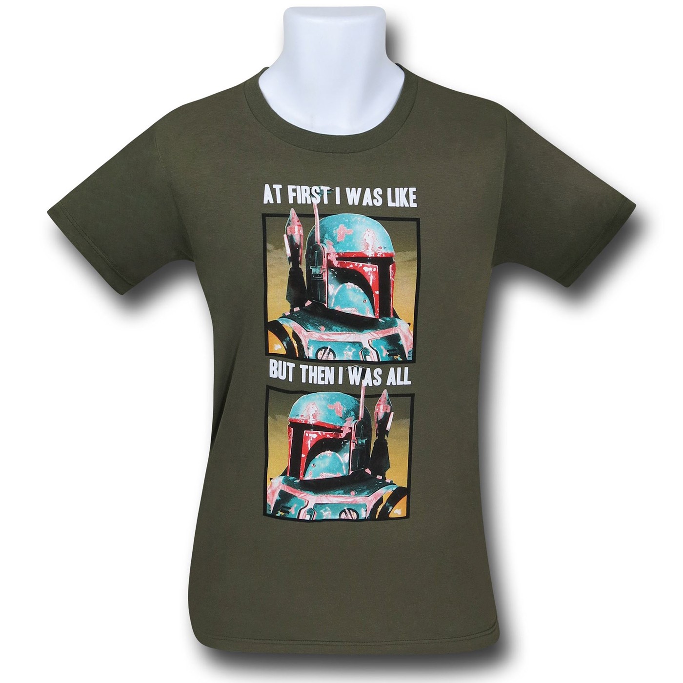 Star Wars Fett At First 30 Single T-Shirt, Green