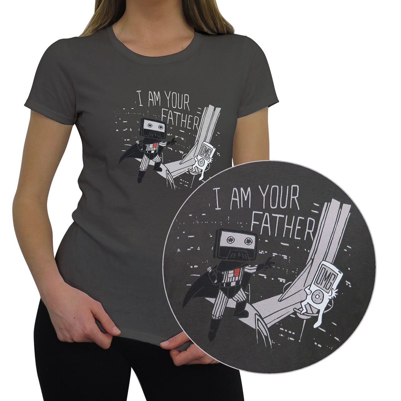 I Am Your Father Cassette Women's T-Shirt, Grey