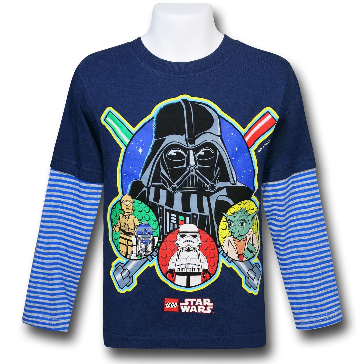 Star Wars Lego Kids Double-Sleeve T-Shirt, Blue