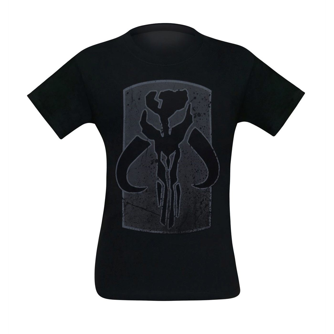 Star Wars Mandalorian Crest on Black Men's T-Shirt, Black