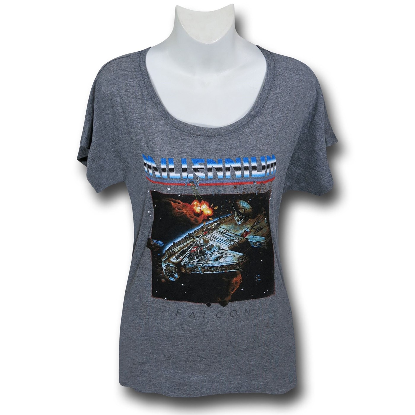 Star Wars Falcon Women's Slouch T-Shirt, Grey
