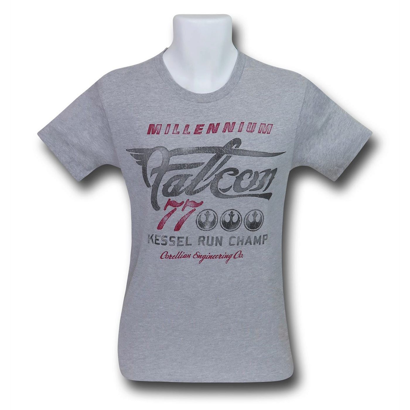 Star Wars Millennium Falcon Vintage Men's T-Shirt, Grey