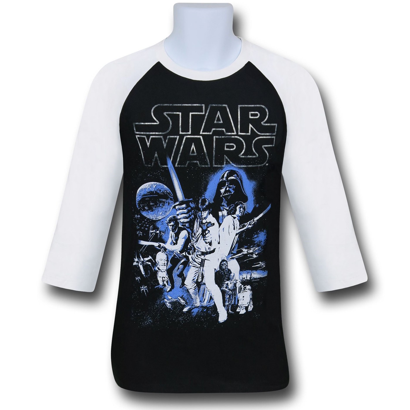 Star Wars New Hope Poster Raglan T-Shirt, Black