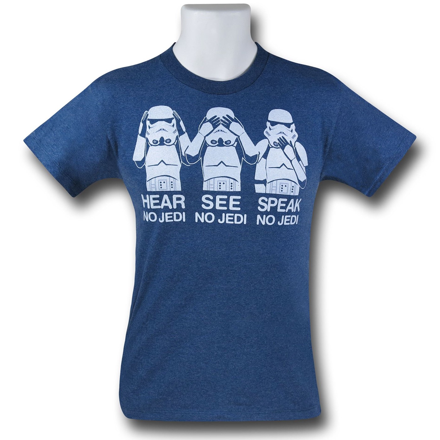 Star Wars See No Jedi Kids T-Shirt, Blue