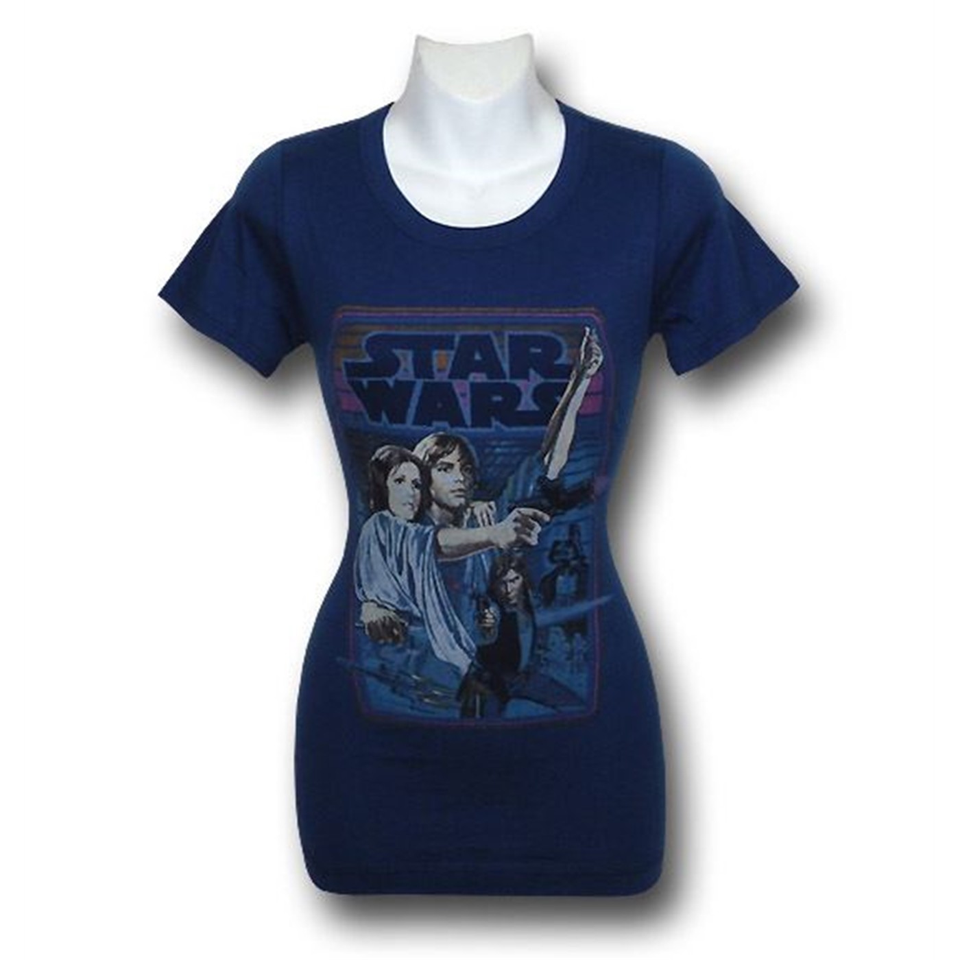Star Wars New Hope Juniors Junk Food T-Shirt, Blue