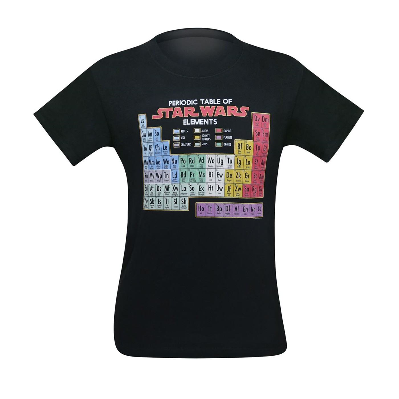 Star Wars Periodic Table of Elements Men's T-Shirt, Black