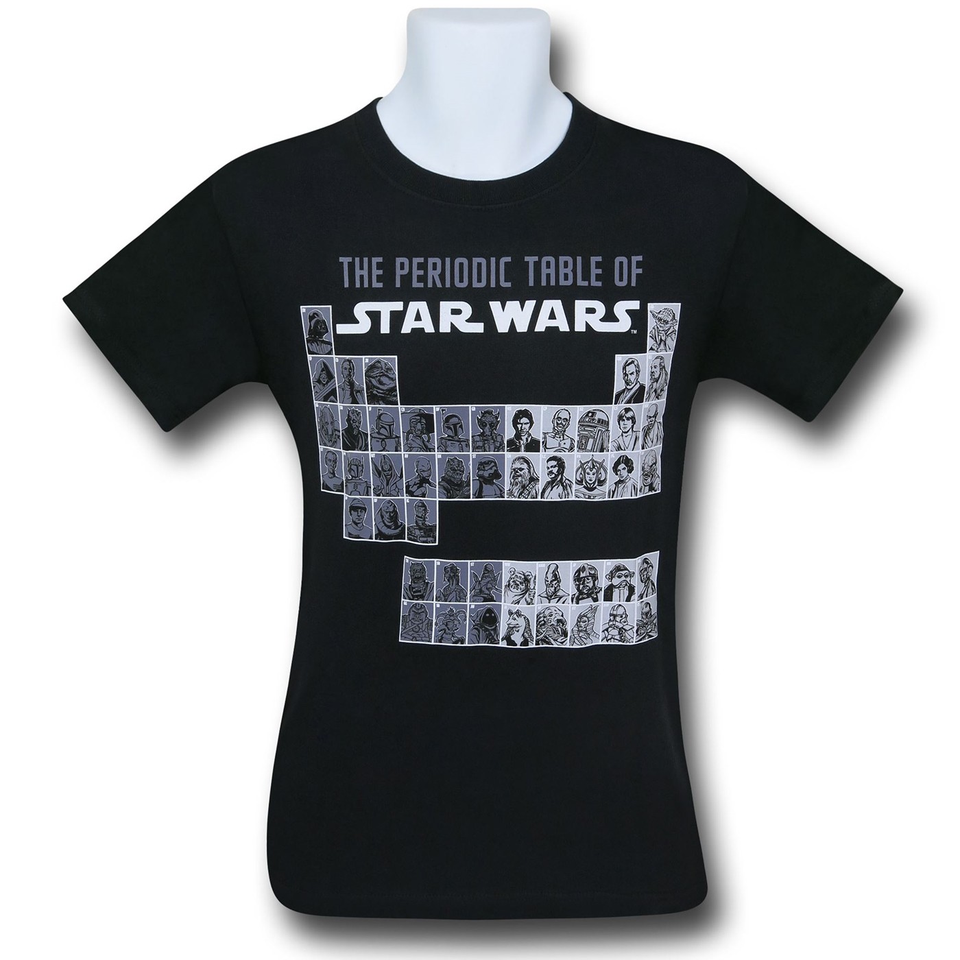 Star Wars Periodic Table T-Shirt, Black