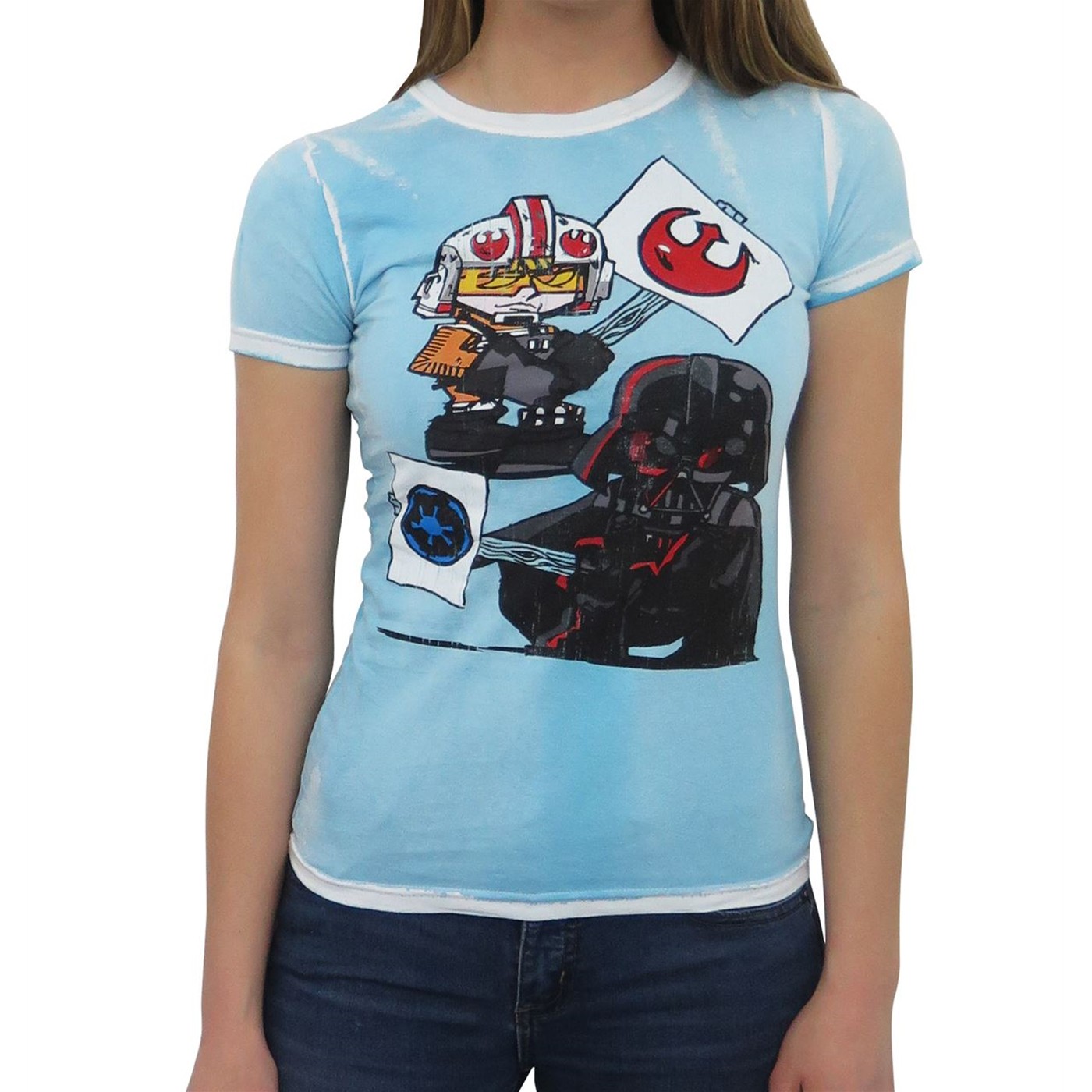 Star Wars Picket Signs Women's T-Shirt, Blue