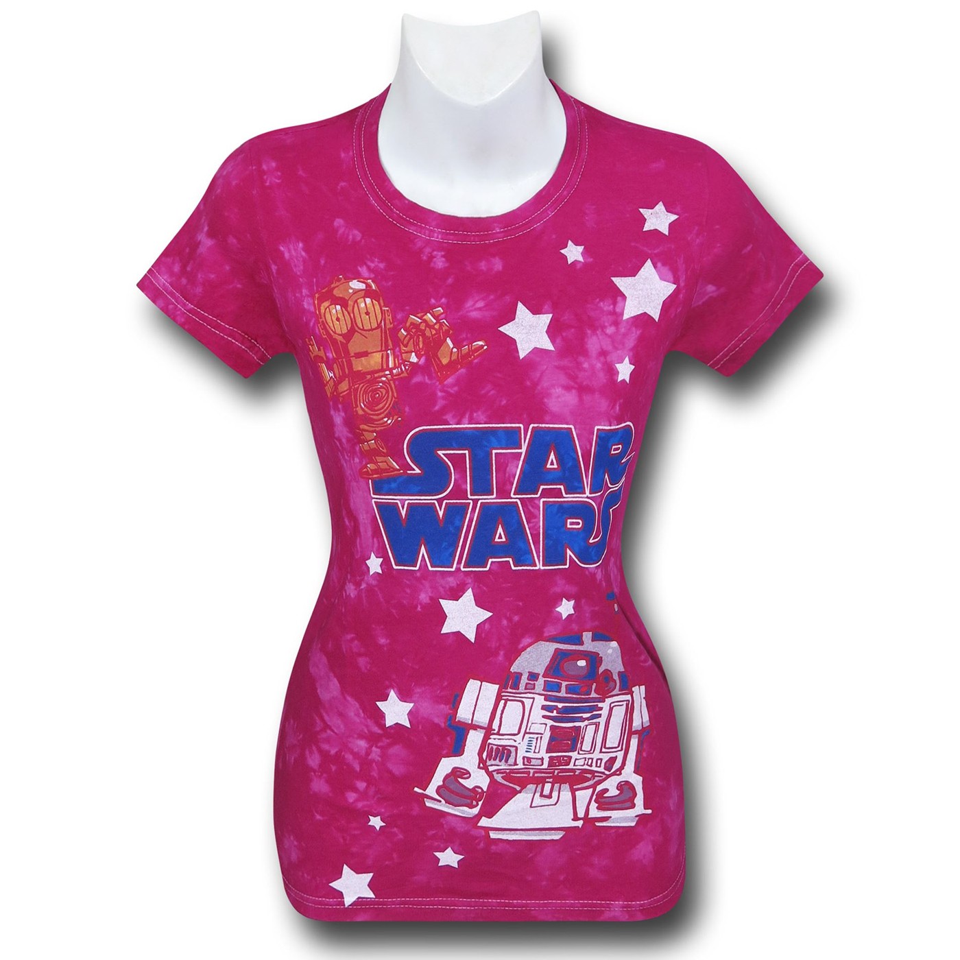 Star Wars Tie-Dye Pink Stars Women's T-Shirt, Pink