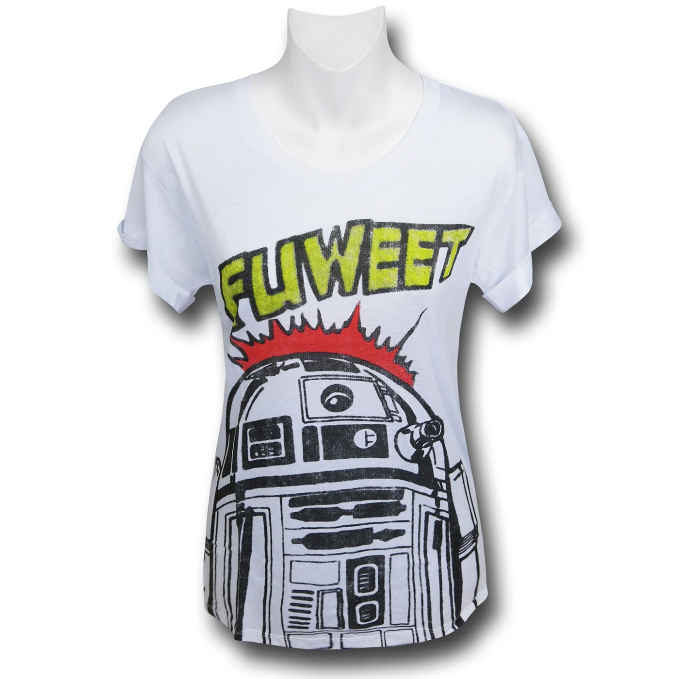 Star Wars R2D2 Fuweet Women's T-Shirt, White