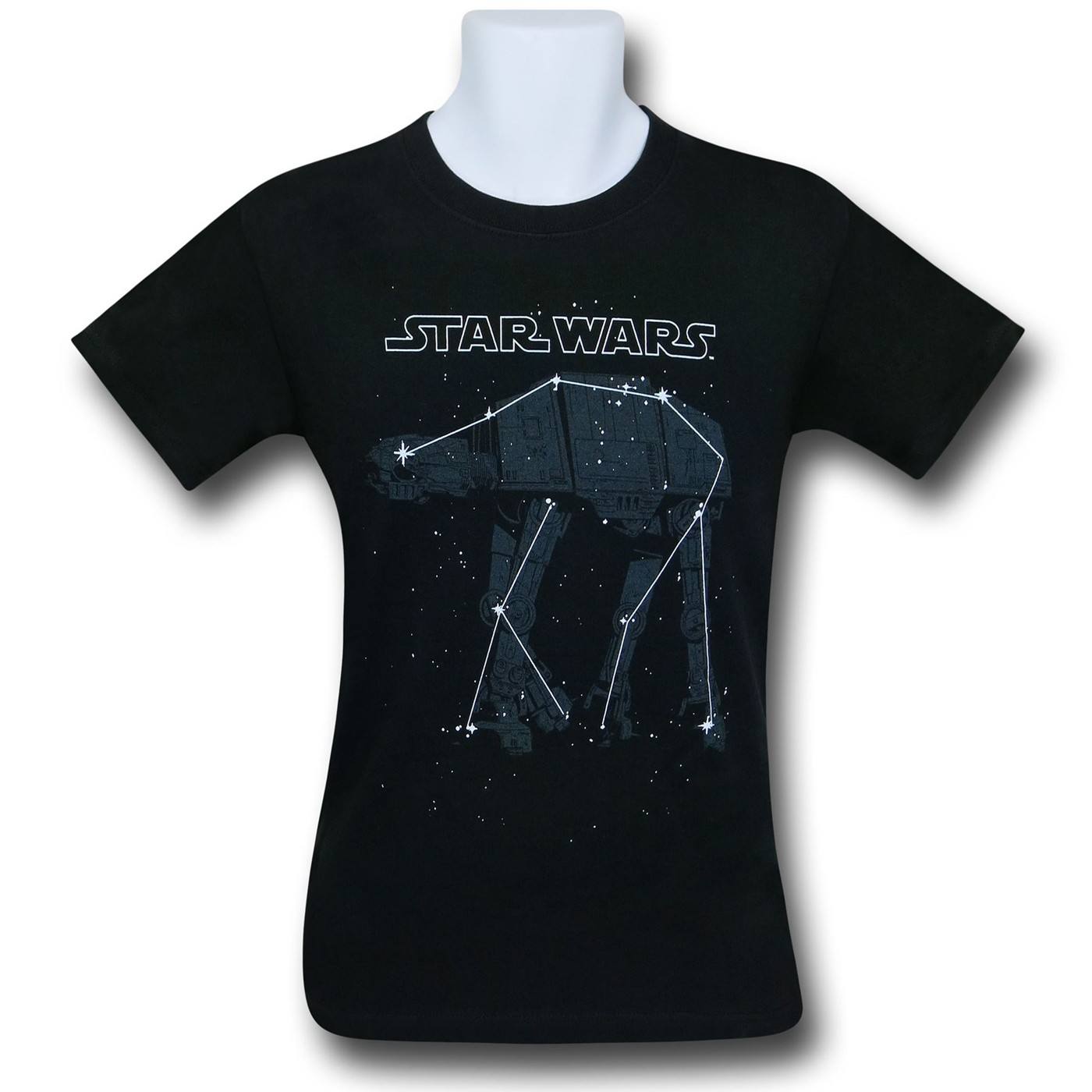 Star Wars AT-AT Retro Star T-Shirt, Black