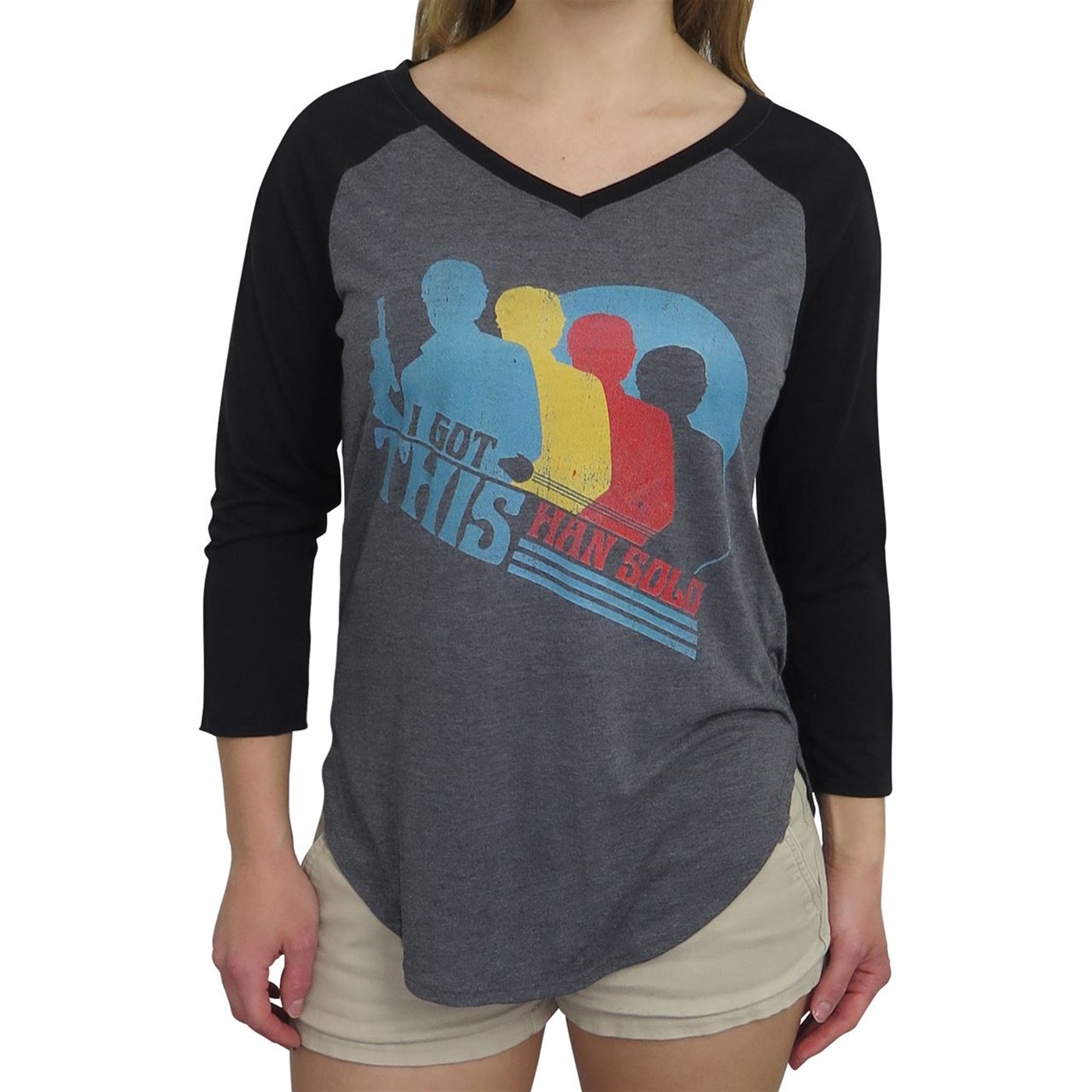 Star Wars Solo Got This Women's Baseball T-Shirt, Grey