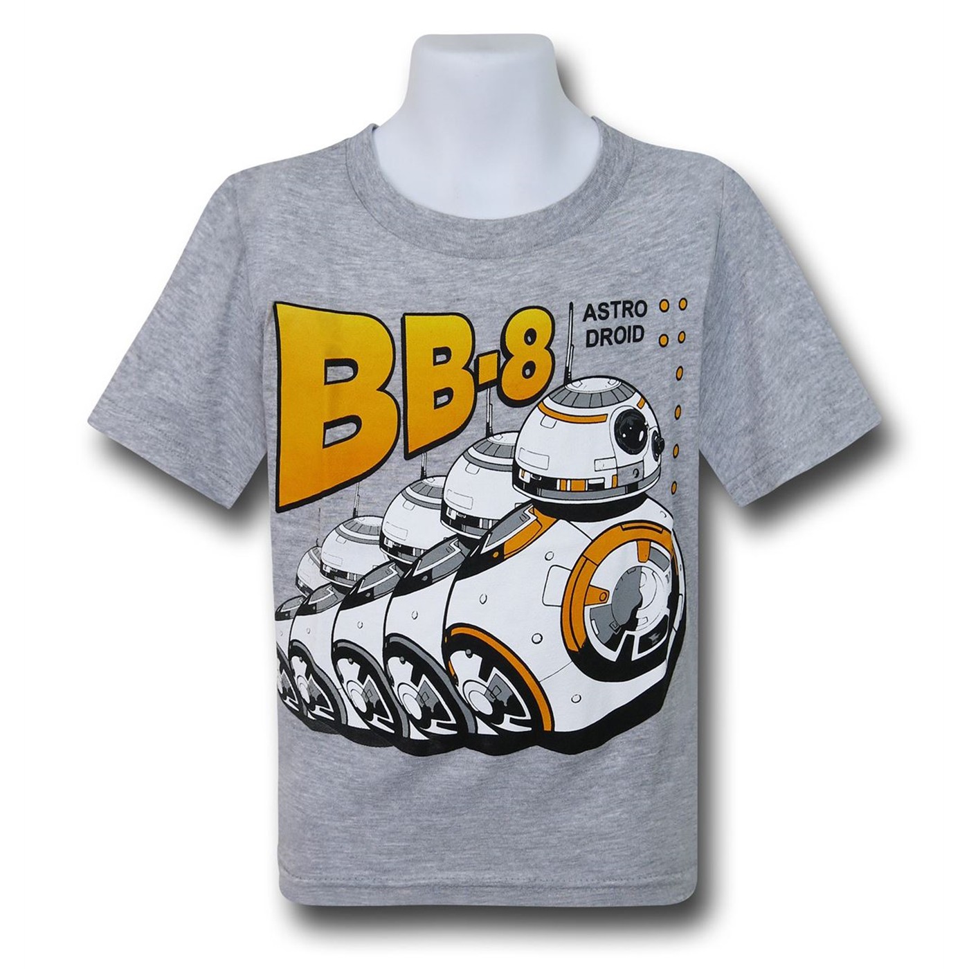 Star Wars Force Awakens BB-8 Kids T-Shirt, Grey
